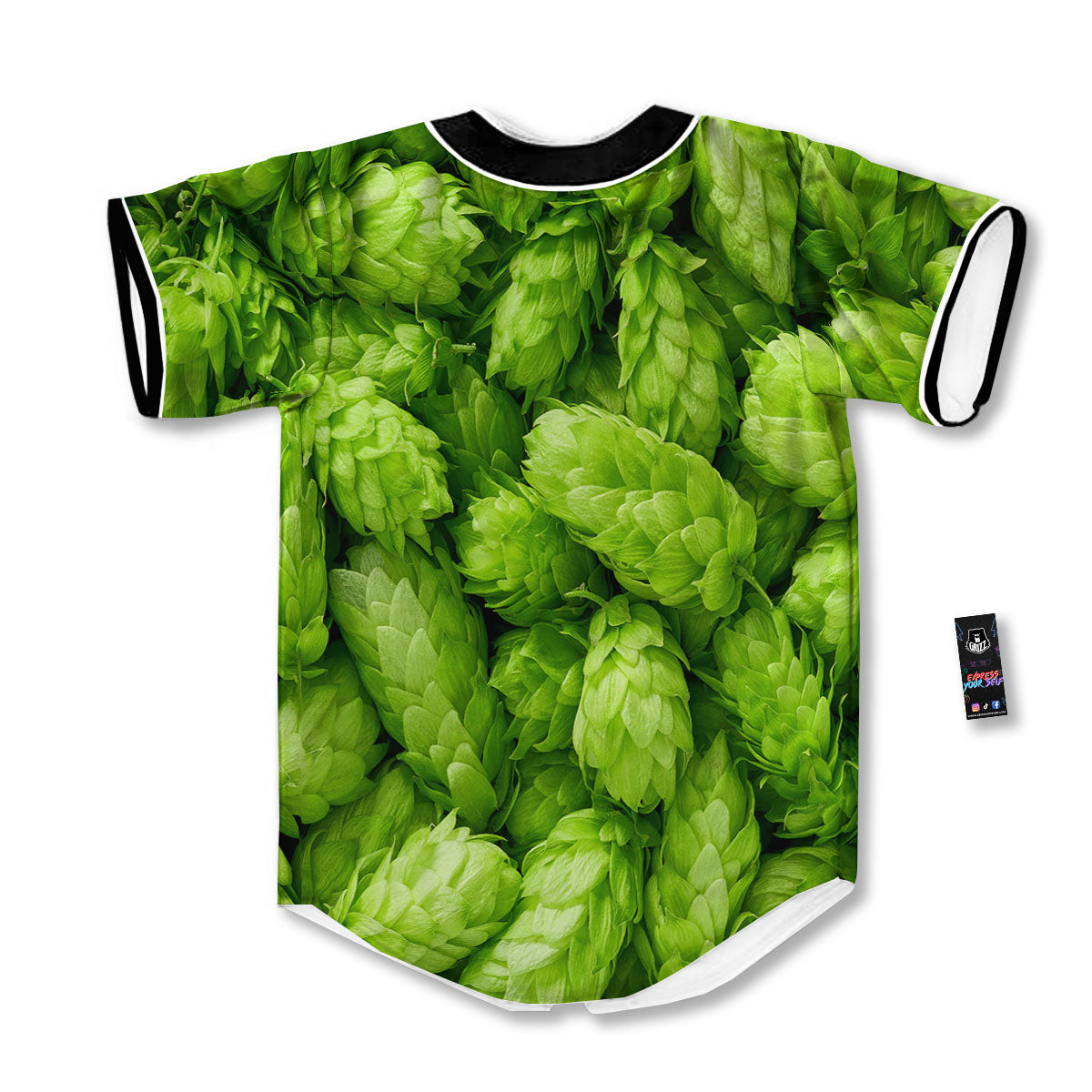 Hop Cone Fresh Print Baseball Jersey-grizzshop