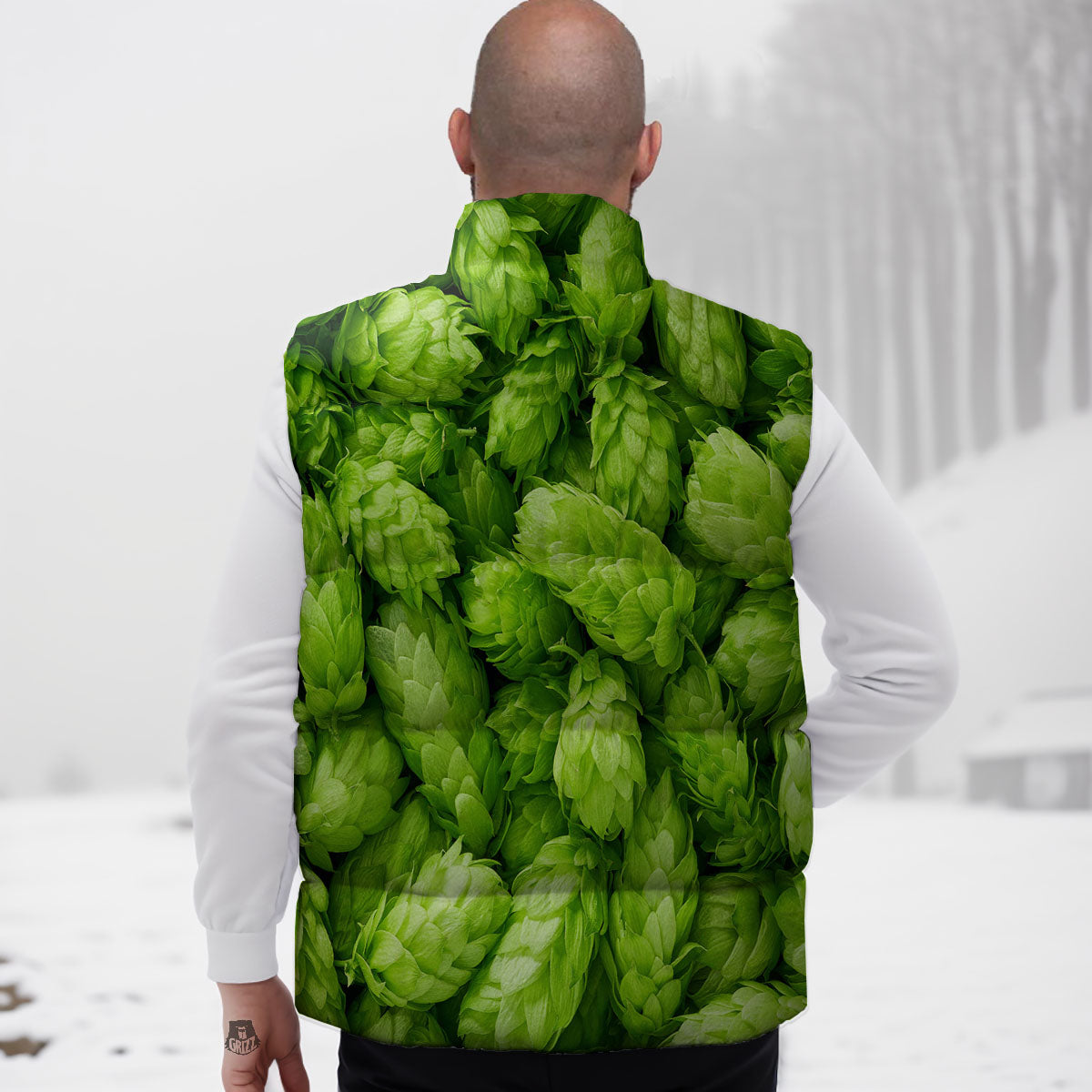 Hop Cone Fresh Print Down Vest