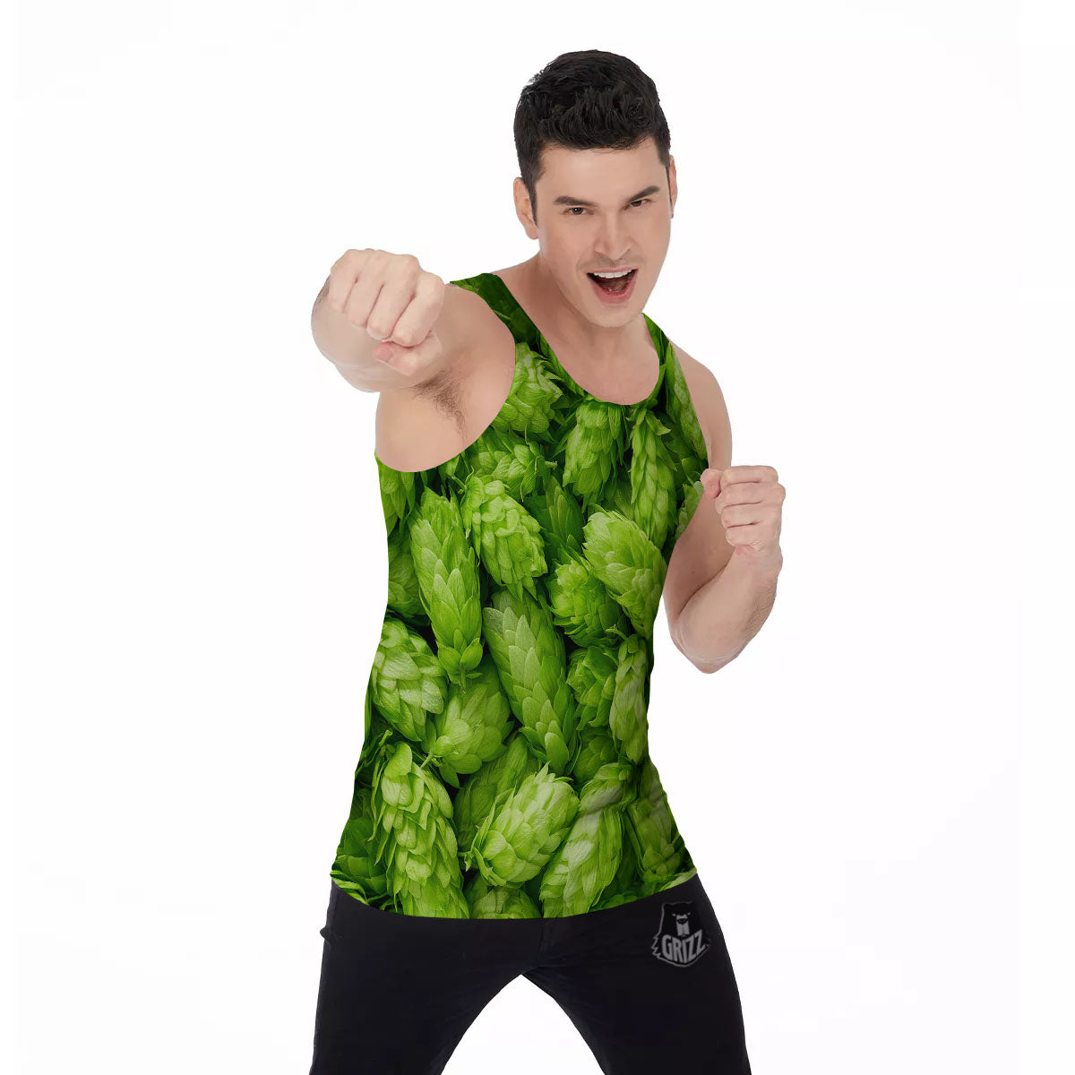 Hop Cone Fresh Print Men's Tank Top-grizzshop