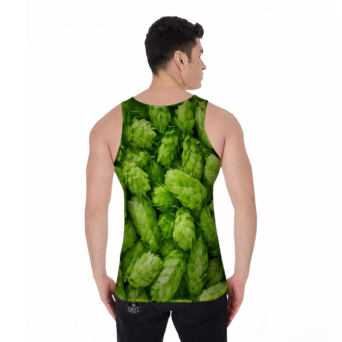 Hop Cone Fresh Print Men's Tank Top-grizzshop