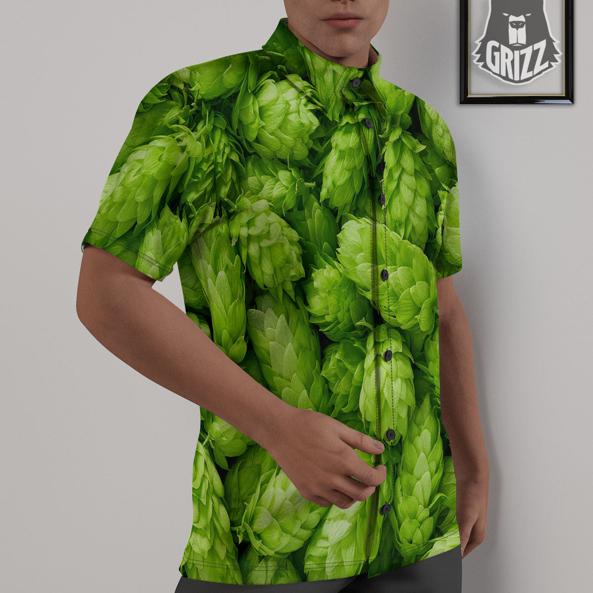 Hop Cone Fresh Print Untucked Shirts-grizzshop