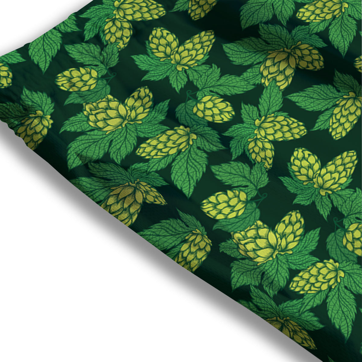 Hop Cone Green Print Pattern Mesh Shorts