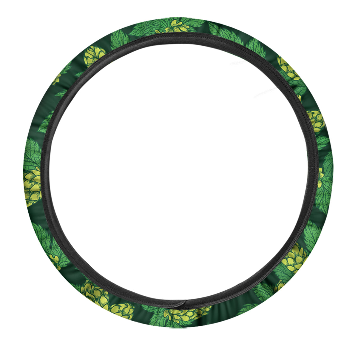 Hop Cone Vintage Print Pattern Car Steering Wheel Cover-grizzshop