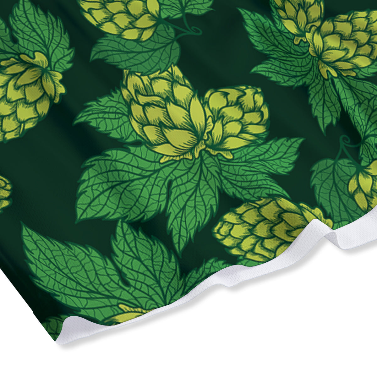Hop Cone Vintage Print Pattern Mesh Shorts