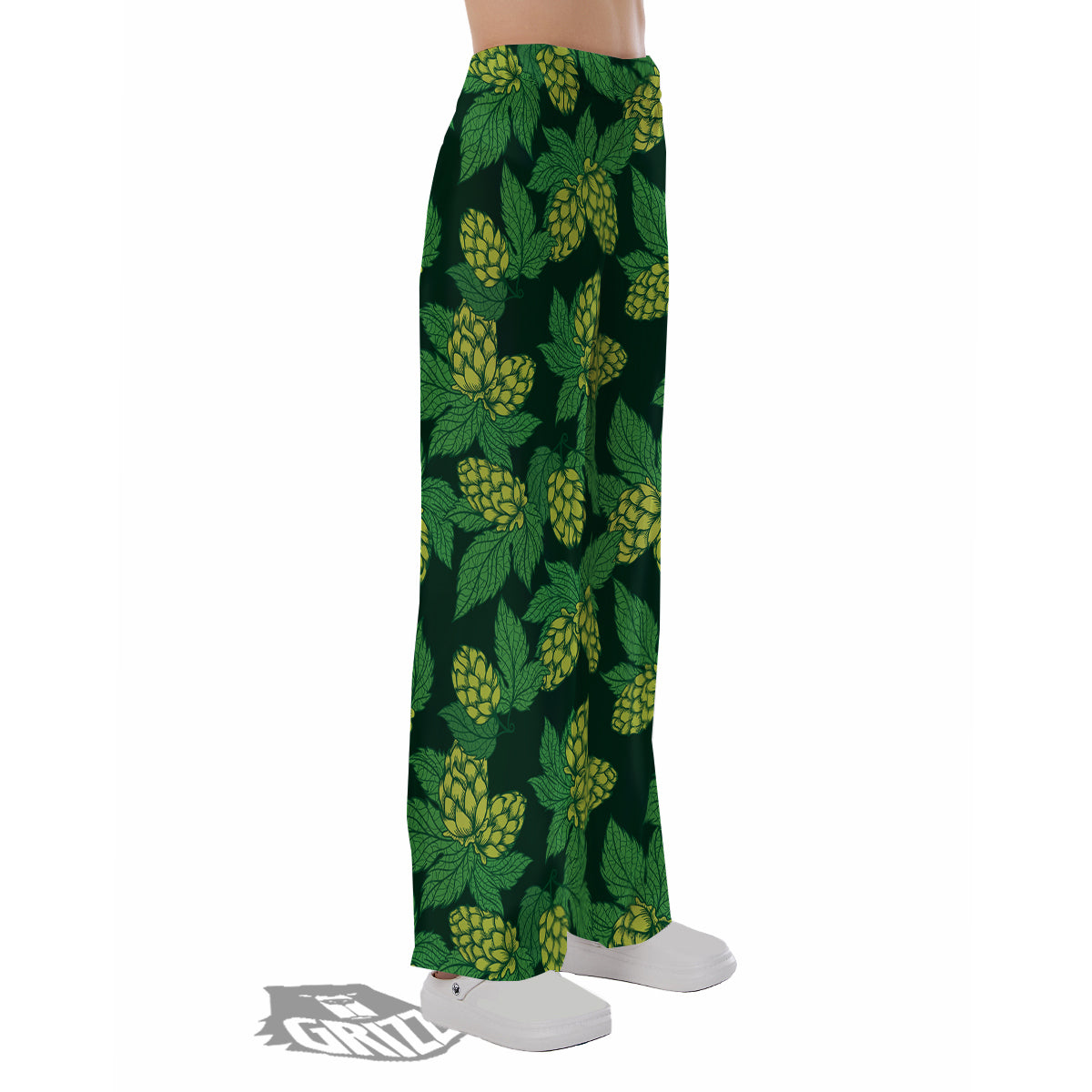 Hop Cone Vintage Print Pattern Pajama Pants-grizzshop