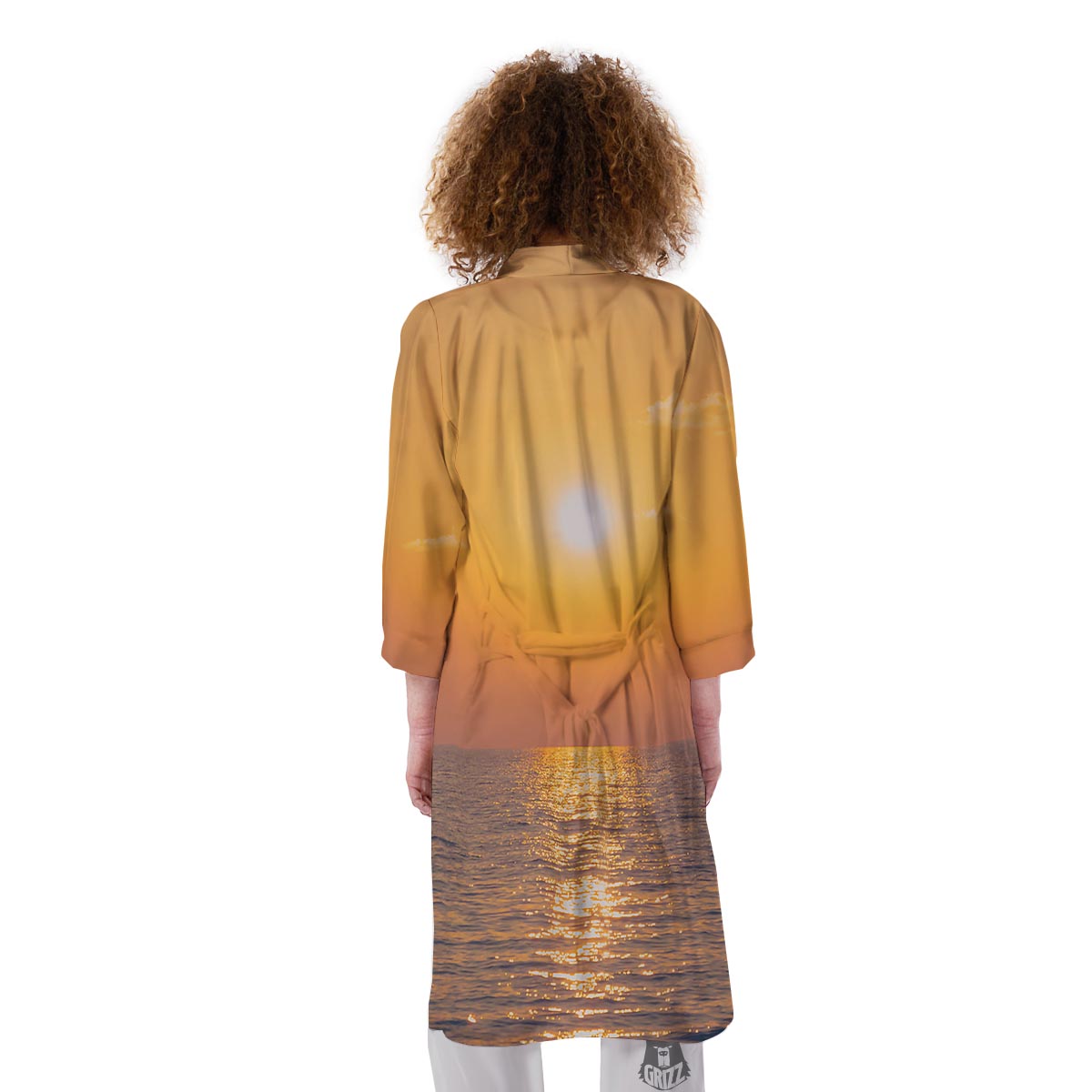 Horizon Sunrise Print Kimono-grizzshop