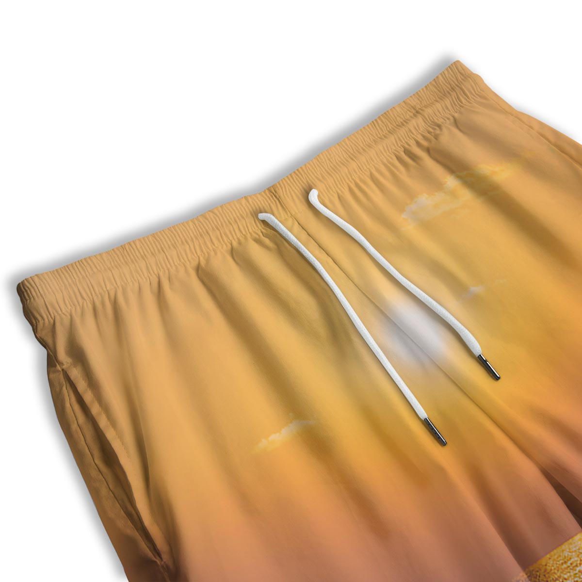 Horizon Sunrise Print Men's Athletic Shorts