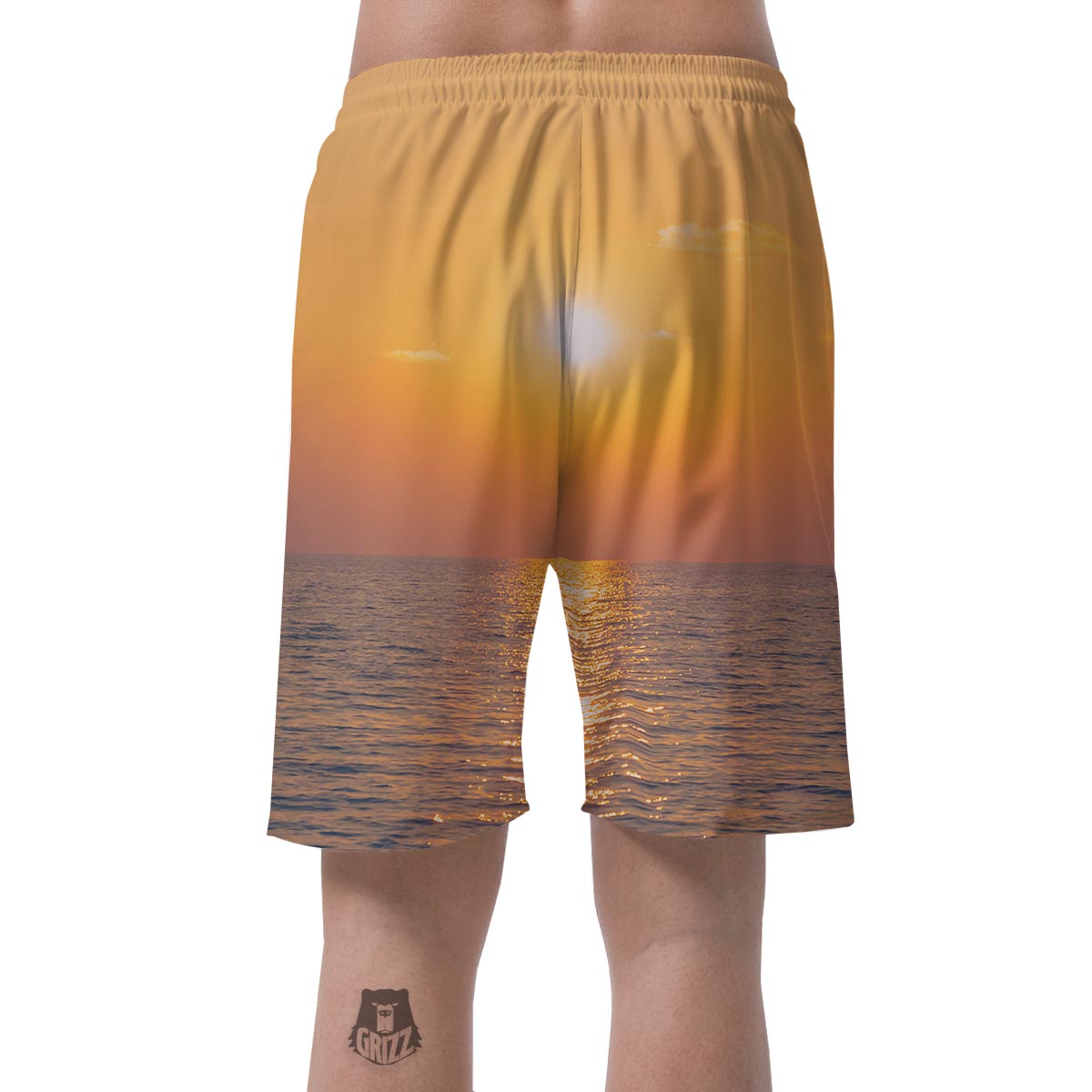 Horizon Sunrise Print Men's Shorts-grizzshop