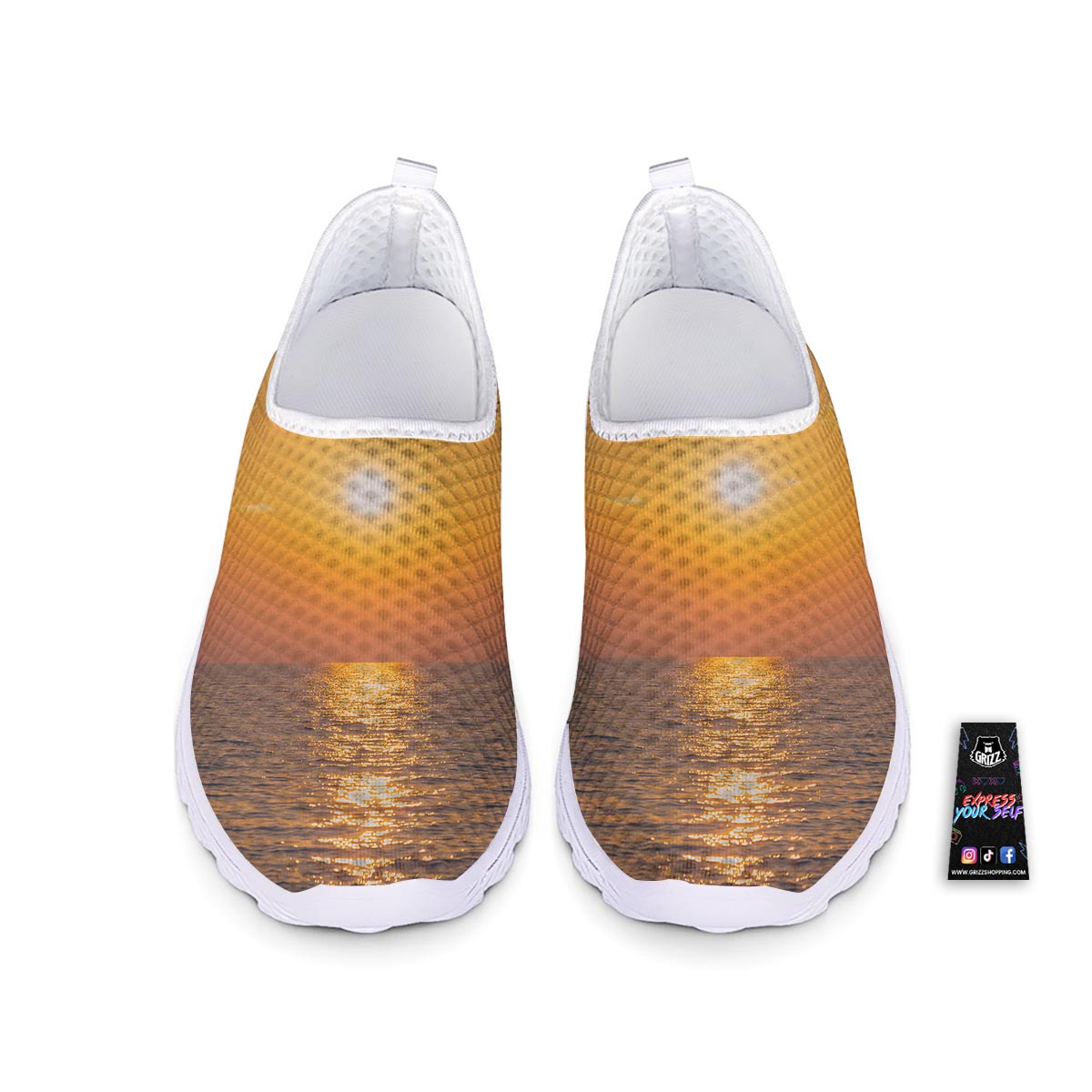 Horizon Sunrise Print Nurse Shoes-grizzshop