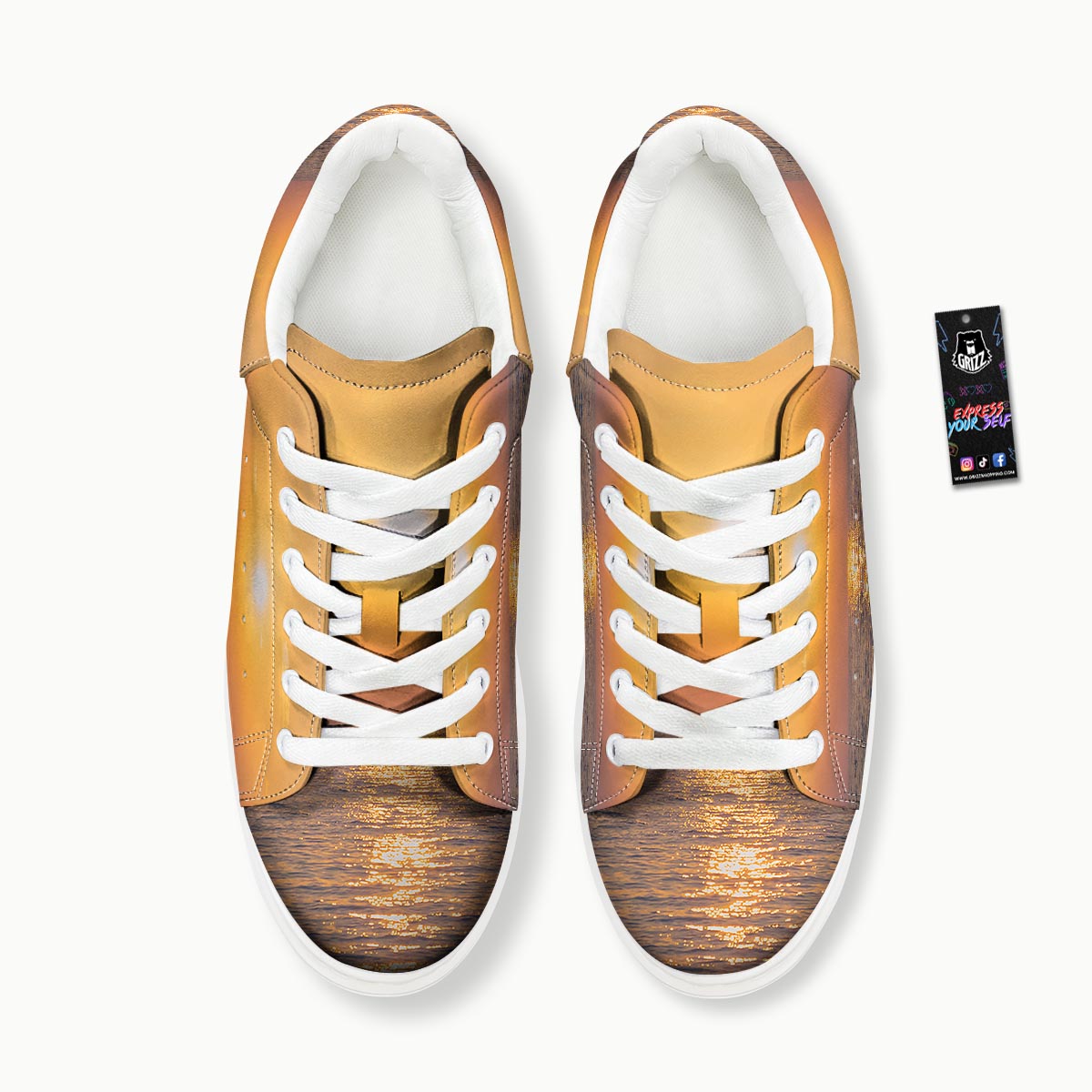 Horizon Sunrise Print Platform Shoes-grizzshop
