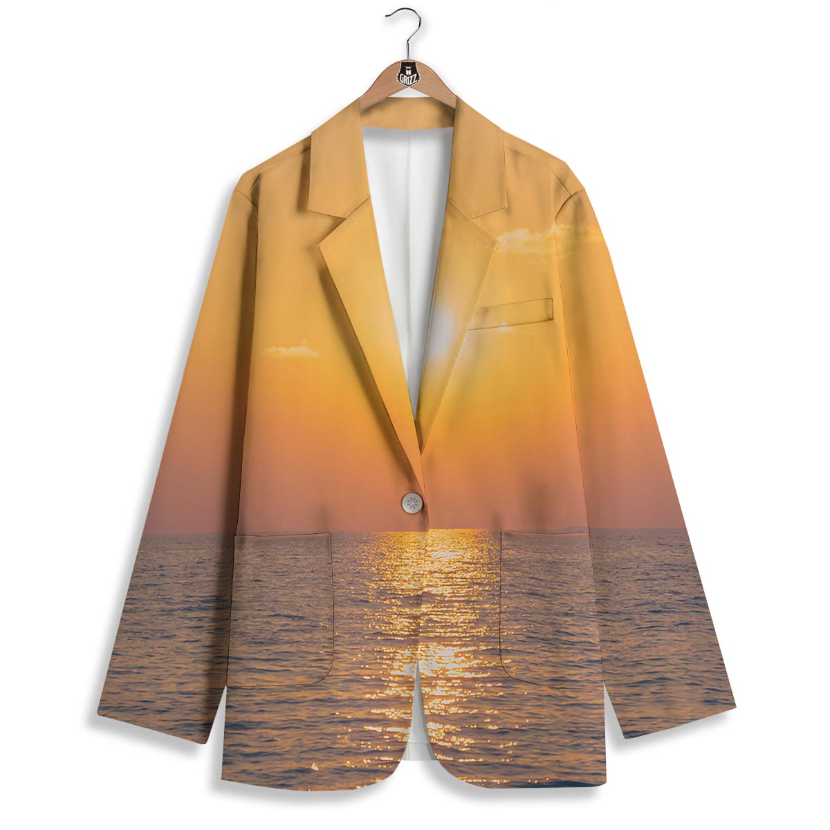 Horizon Sunrise Print Women's Blazer-grizzshop