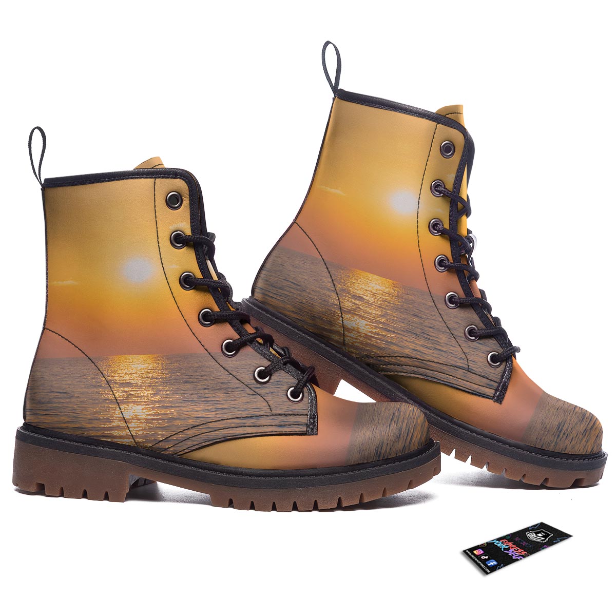Horizon Sunrise Print Work Boots-grizzshop