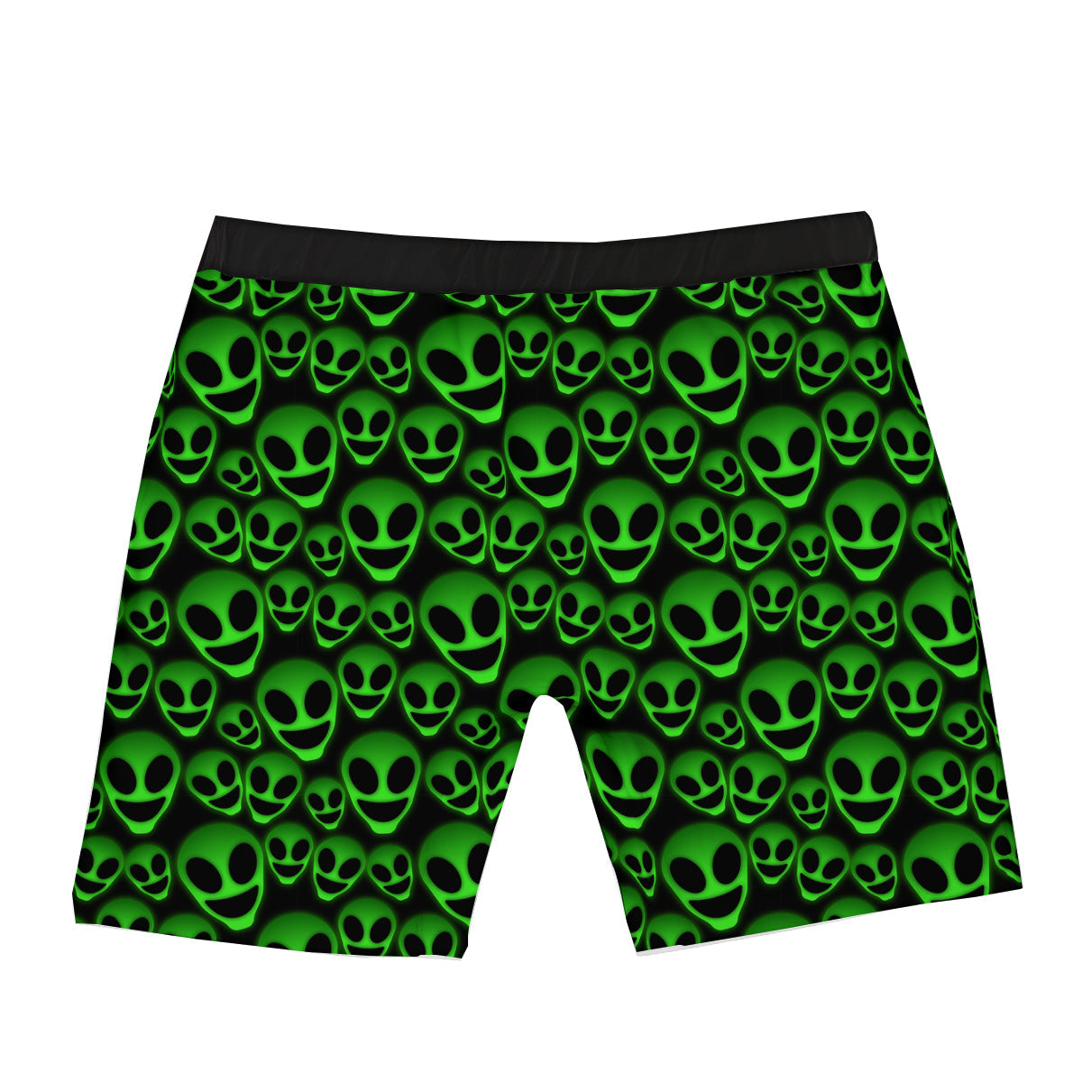 Horror Alien Green Neon Print Pattern Boxer Briefs-grizzshop