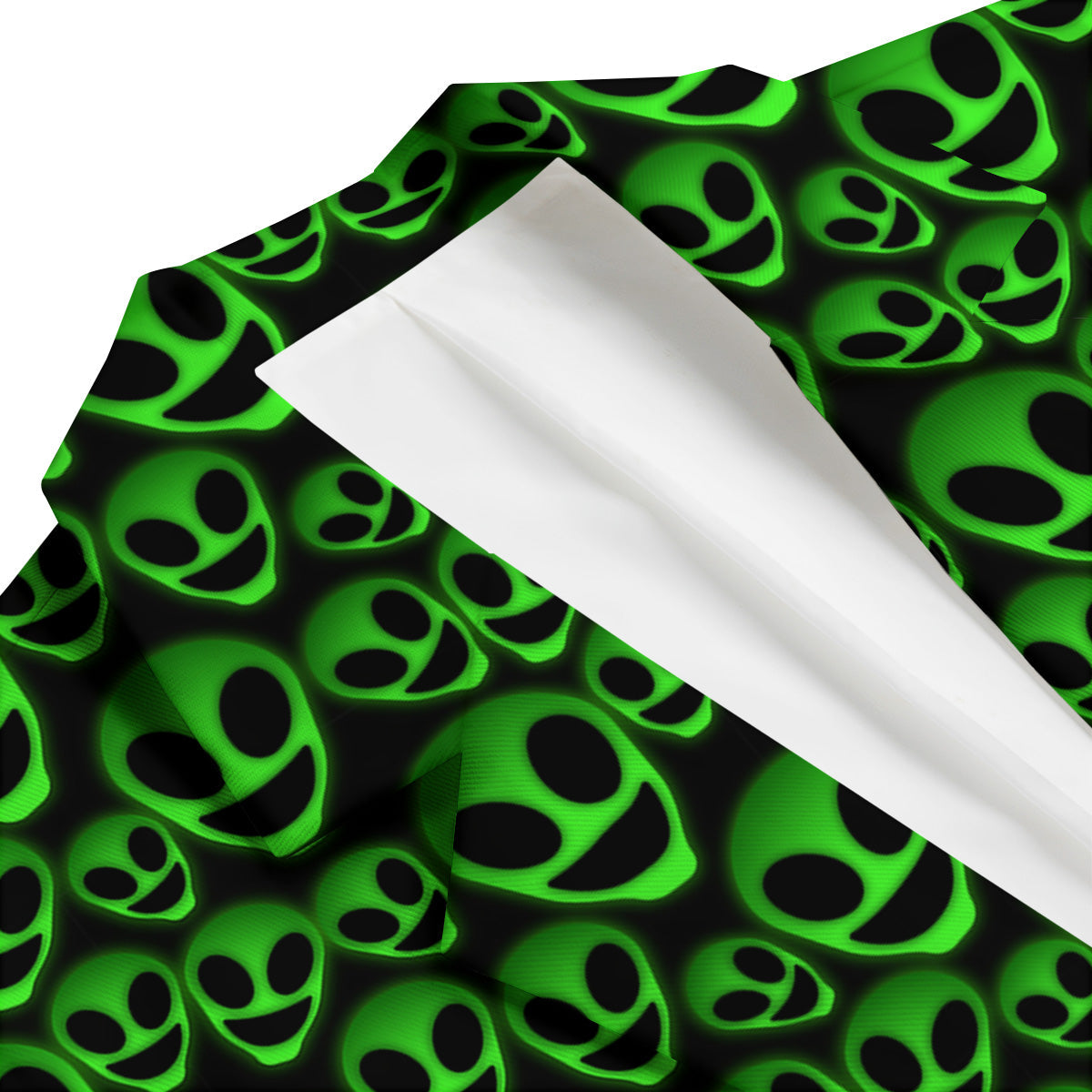 Horror Alien Green Neon Print Pattern Men's Blazer-grizzshop