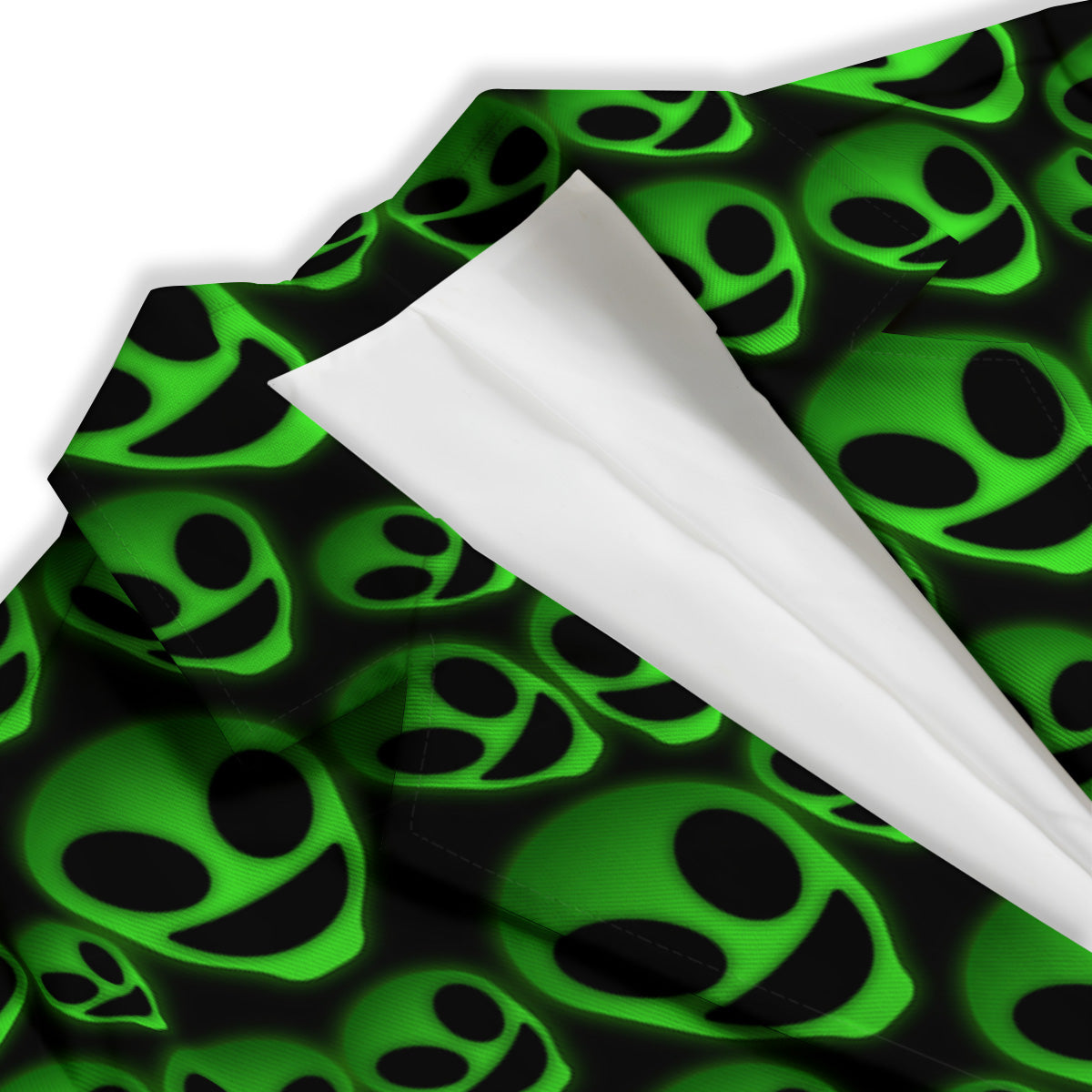 Horror Alien Green Neon Print Pattern Women's Blazer-grizzshop