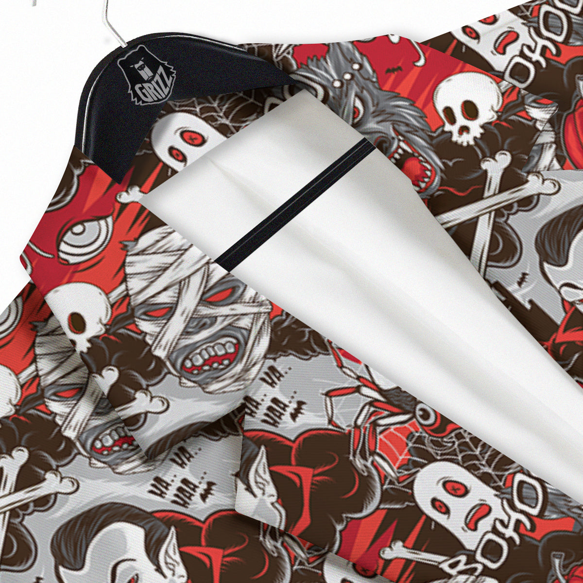 Horror Monsters Halloween Print Pattern Men's Sport Coat-grizzshop