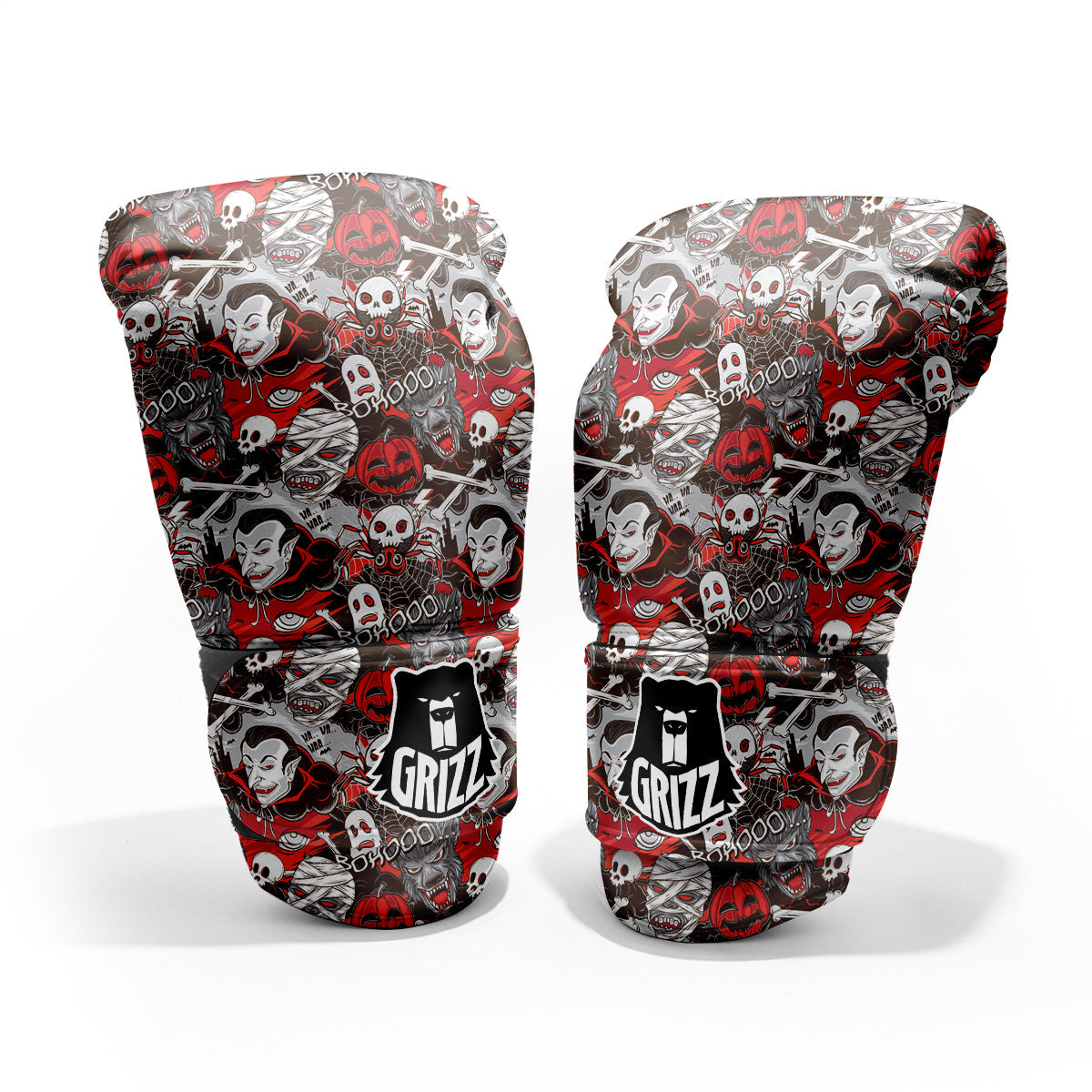 Horror Monsters Halloween Print Pattern Pro Boxing Glove
