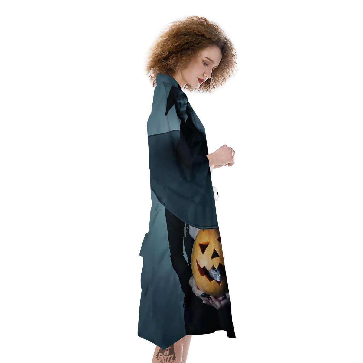 Horror Witch Halloween Print Kimono-grizzshop