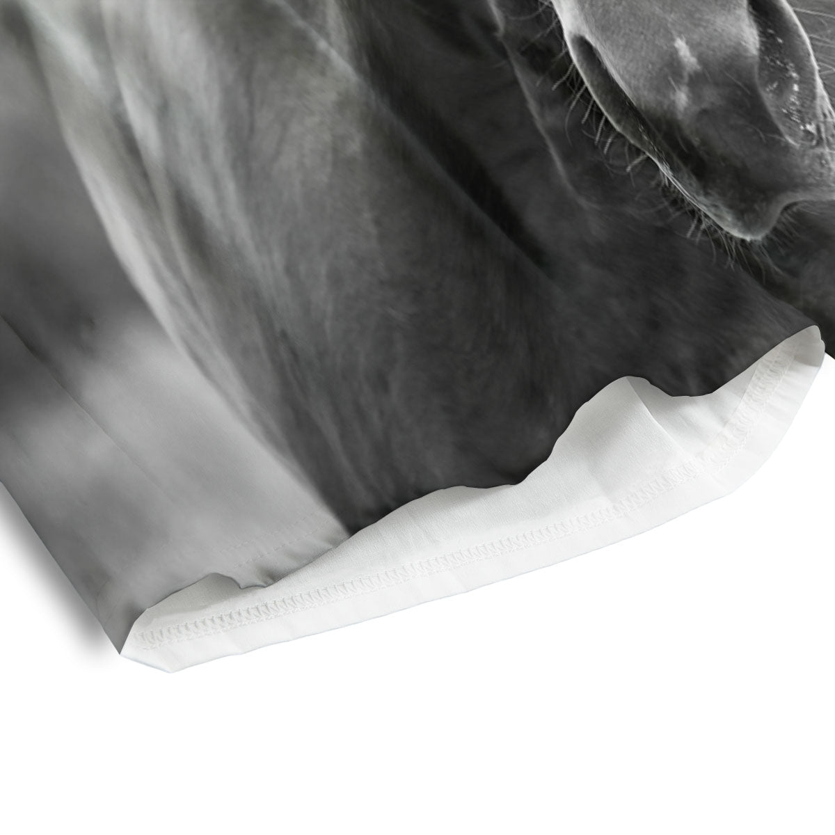 Horse Monochrome Print Men's Athletic Shorts