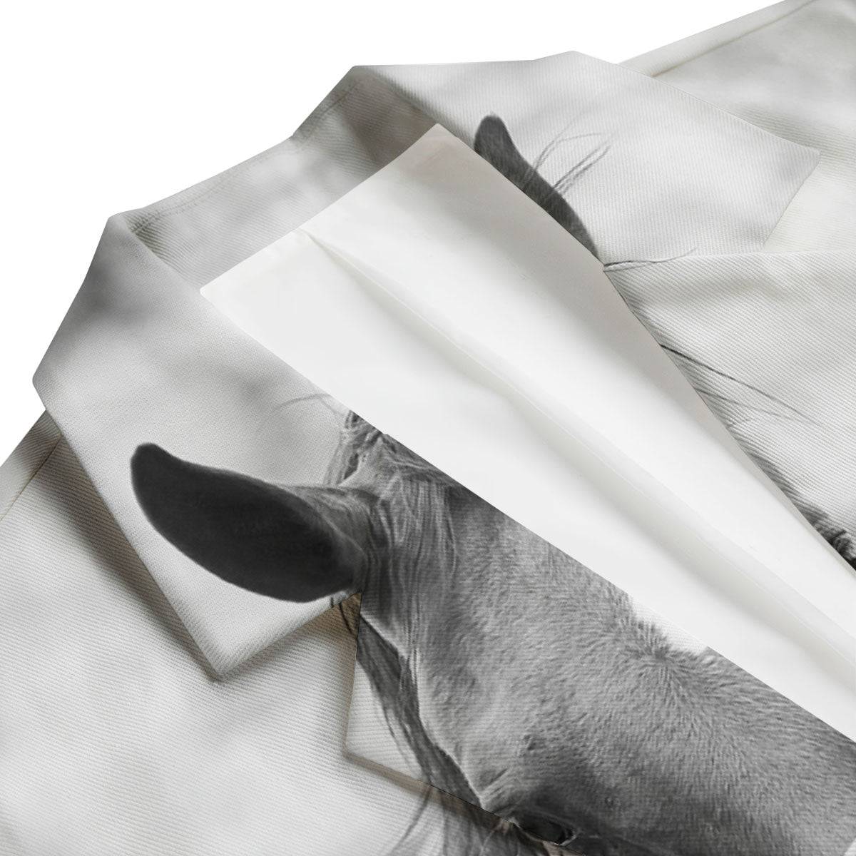 Horse Monochrome Print Men's Blazer-grizzshop