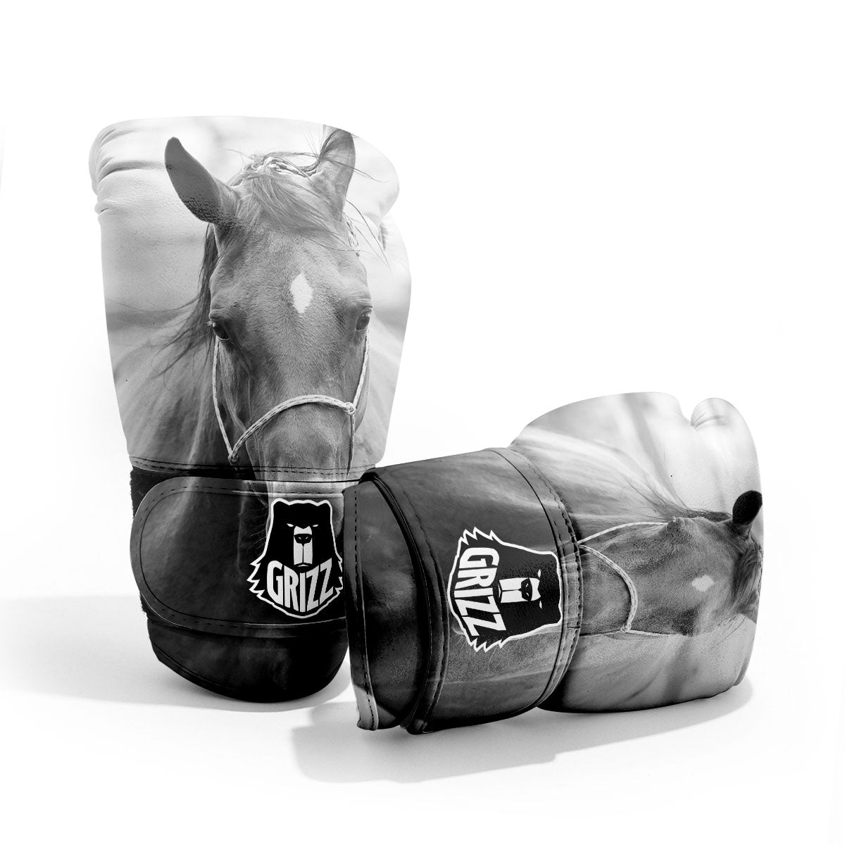 Horse Monochrome Print Pro Boxing Glove