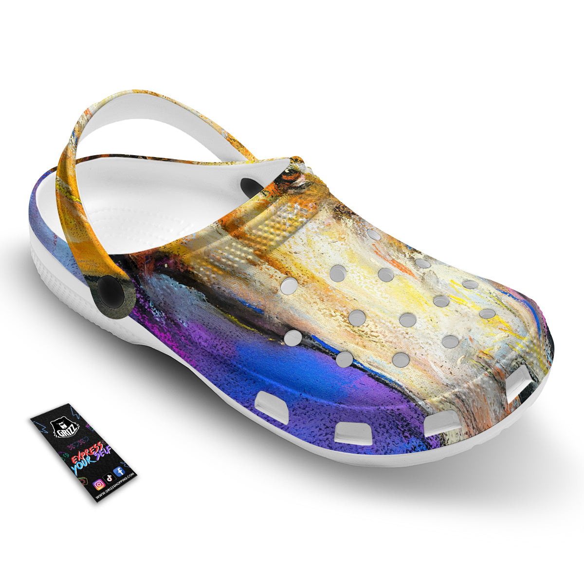 Horse Painting Colorful Print Clog-grizzshop