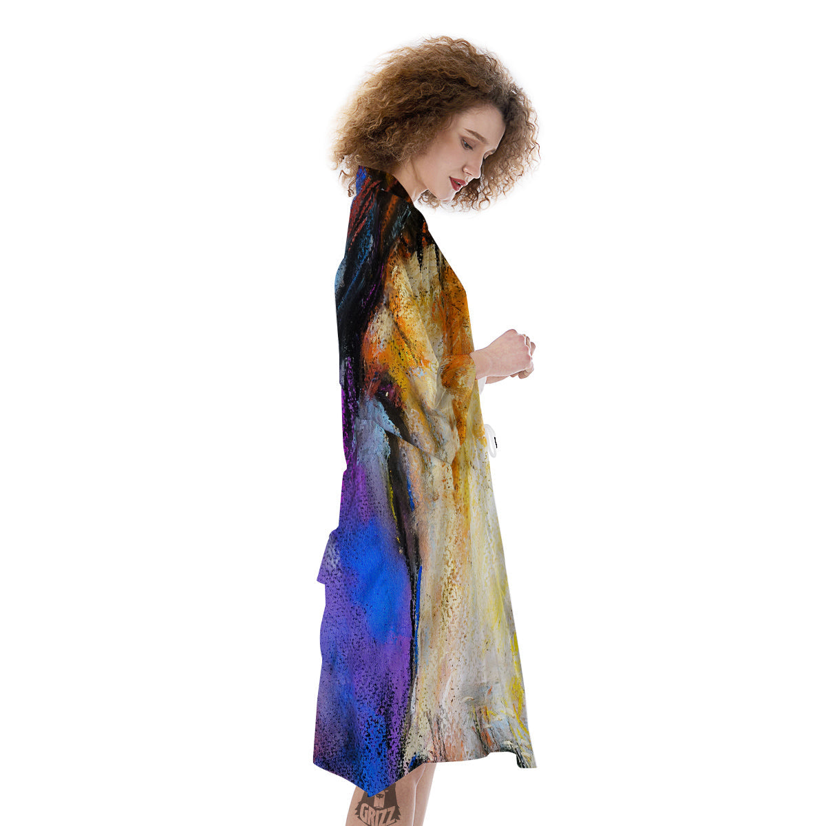 Horse Painting Colorful Print Kimono-grizzshop