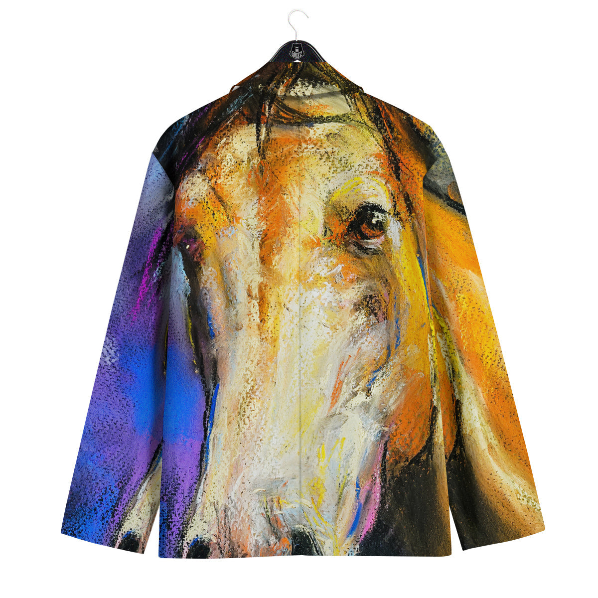 Horse Painting Colorful Print Men's Sport Coat-grizzshop