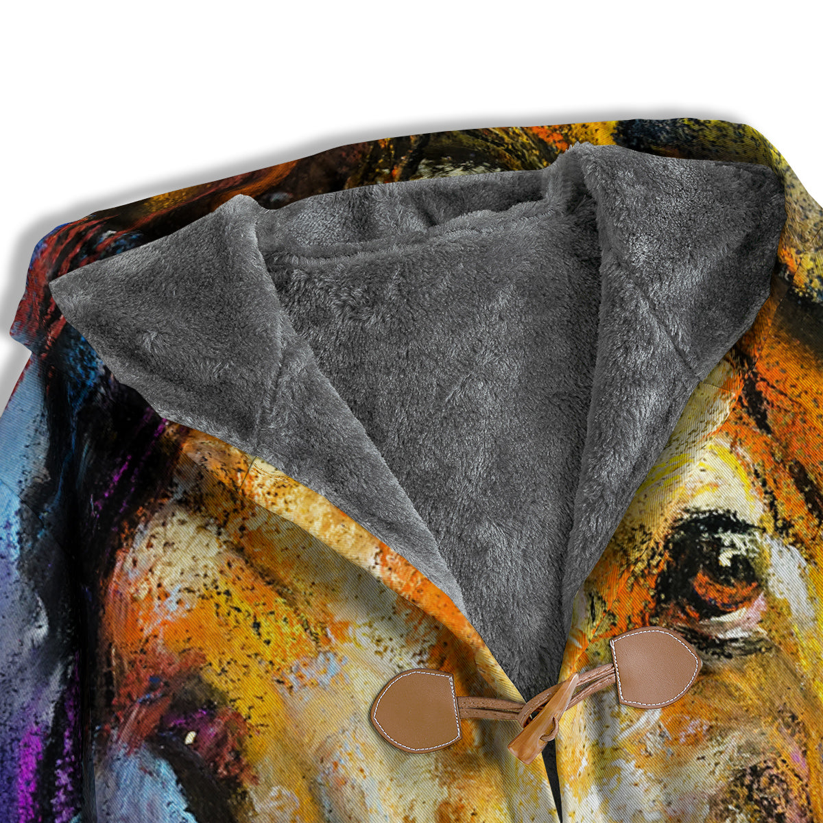 Horse Painting Colorful Print Men's Windbreaker Jacket-grizzshop