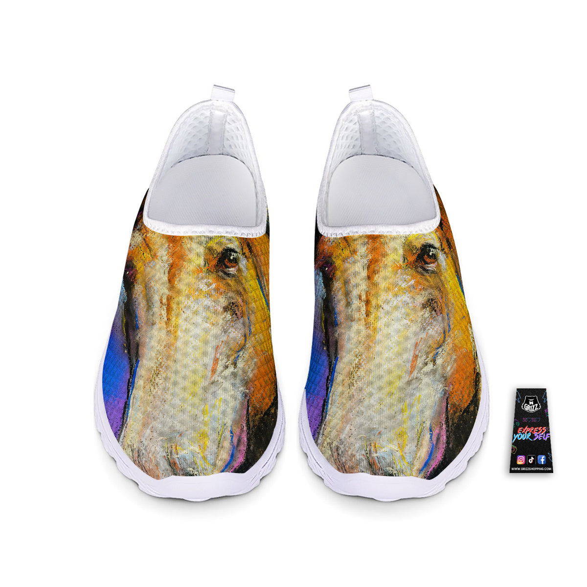 Horse Painting Colorful Print Nurse Shoes-grizzshop