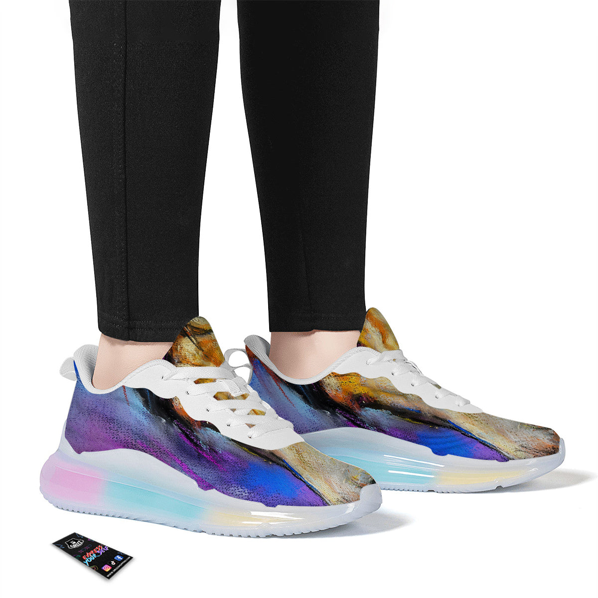 Horse Painting Colorful Print Running Sneakers-grizzshop
