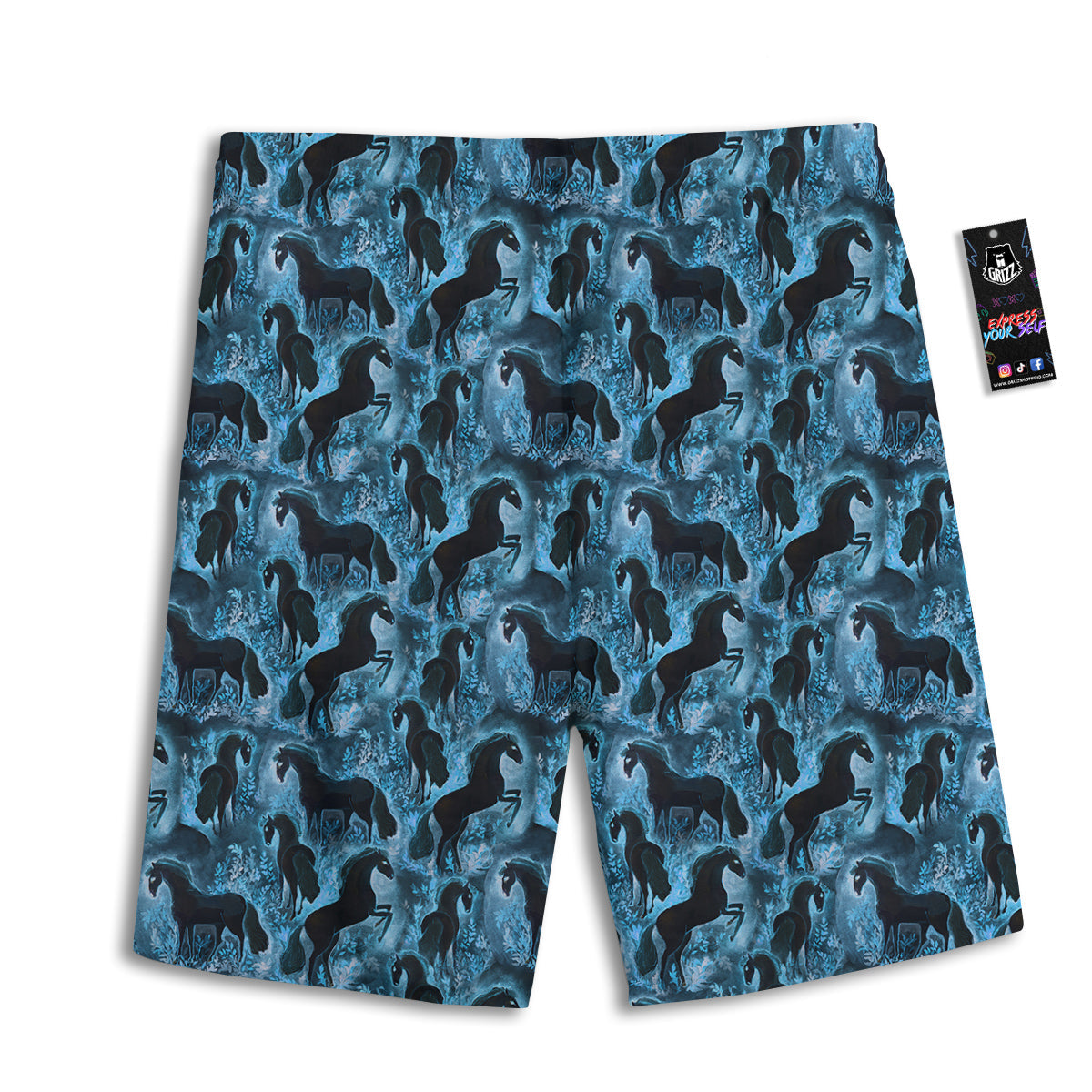 Labrador Retriever Hipster Print Men's Athletic Shorts