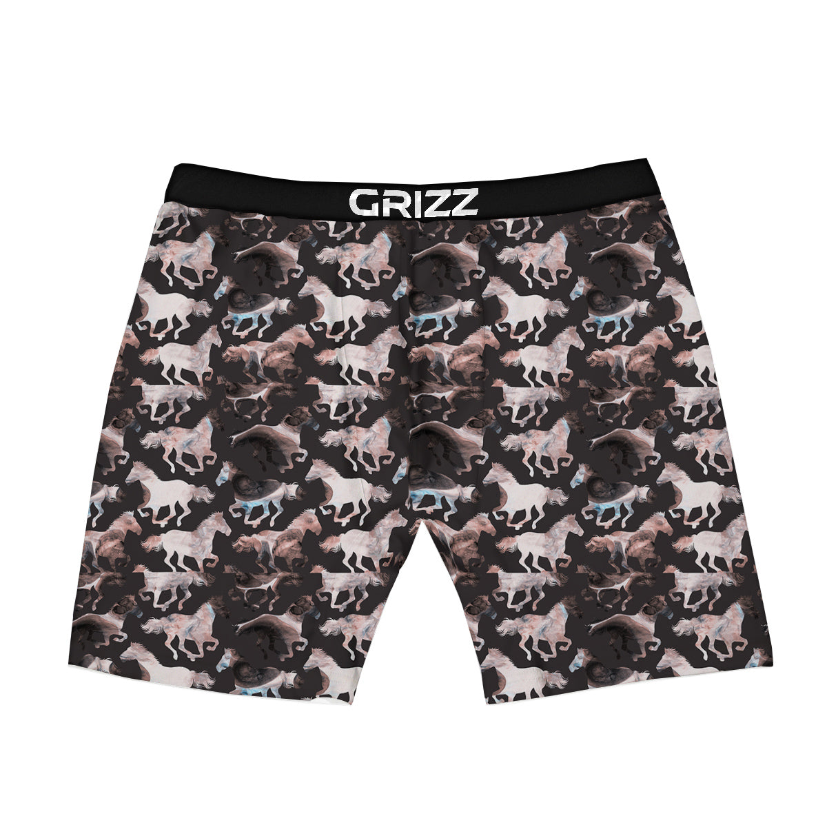 Horse Painting Dark Pink Print Boxer Briefs-grizzshop