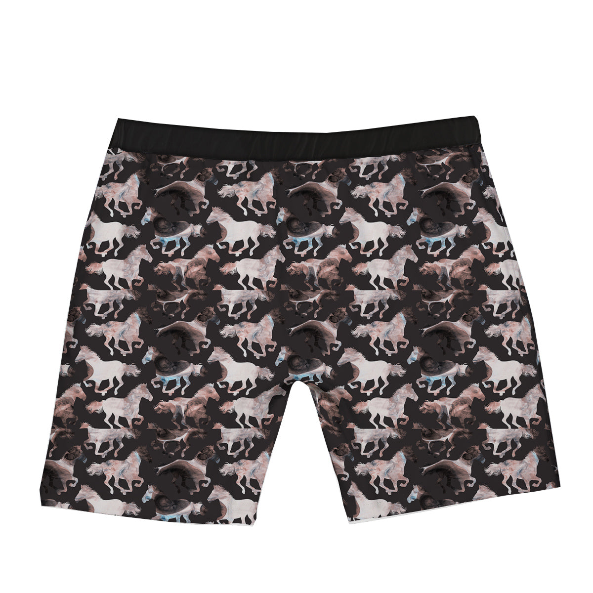 Horse Painting Dark Pink Print Boxer Briefs-grizzshop