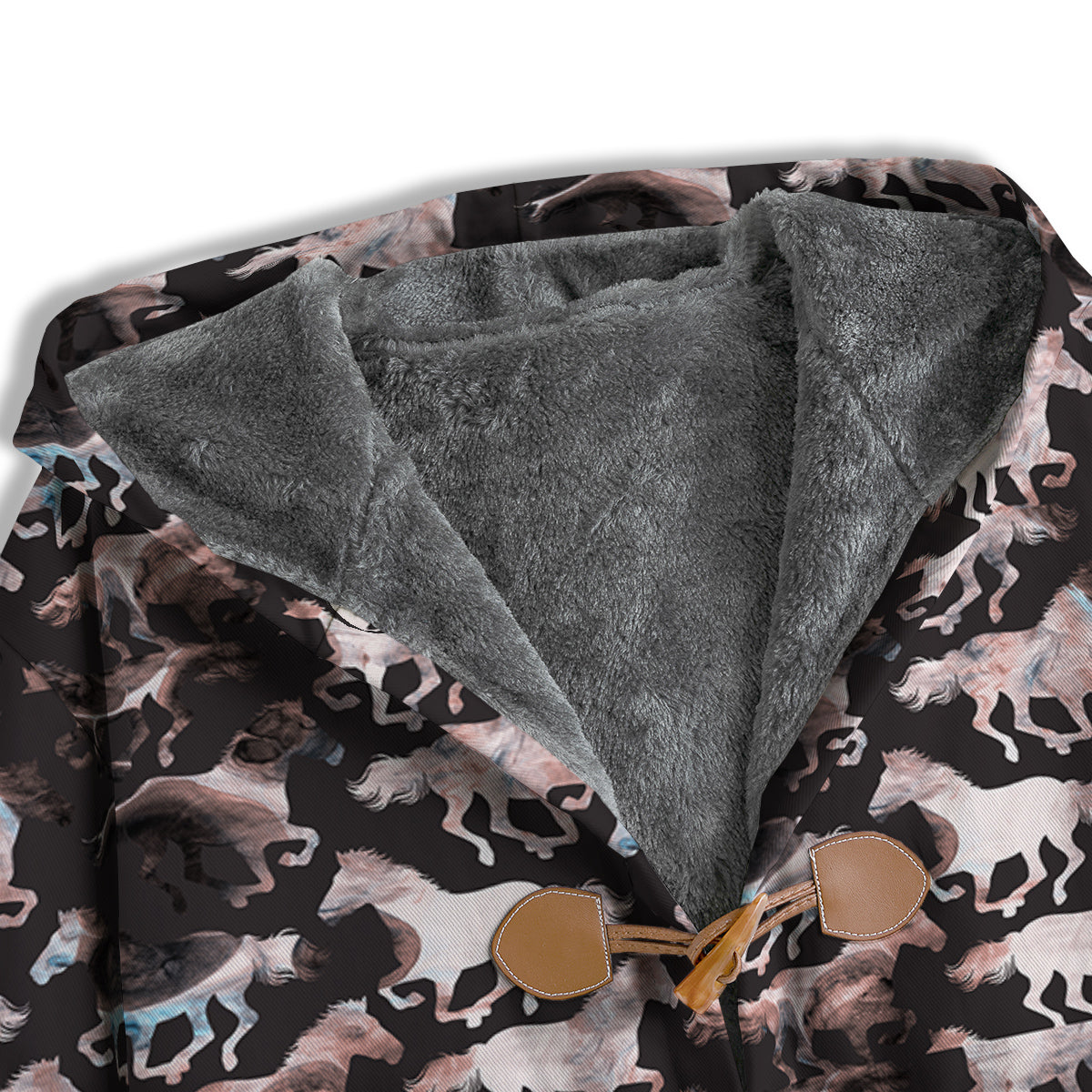 Horse Painting Dark Pink Print Men's Windbreaker Jacket-grizzshop