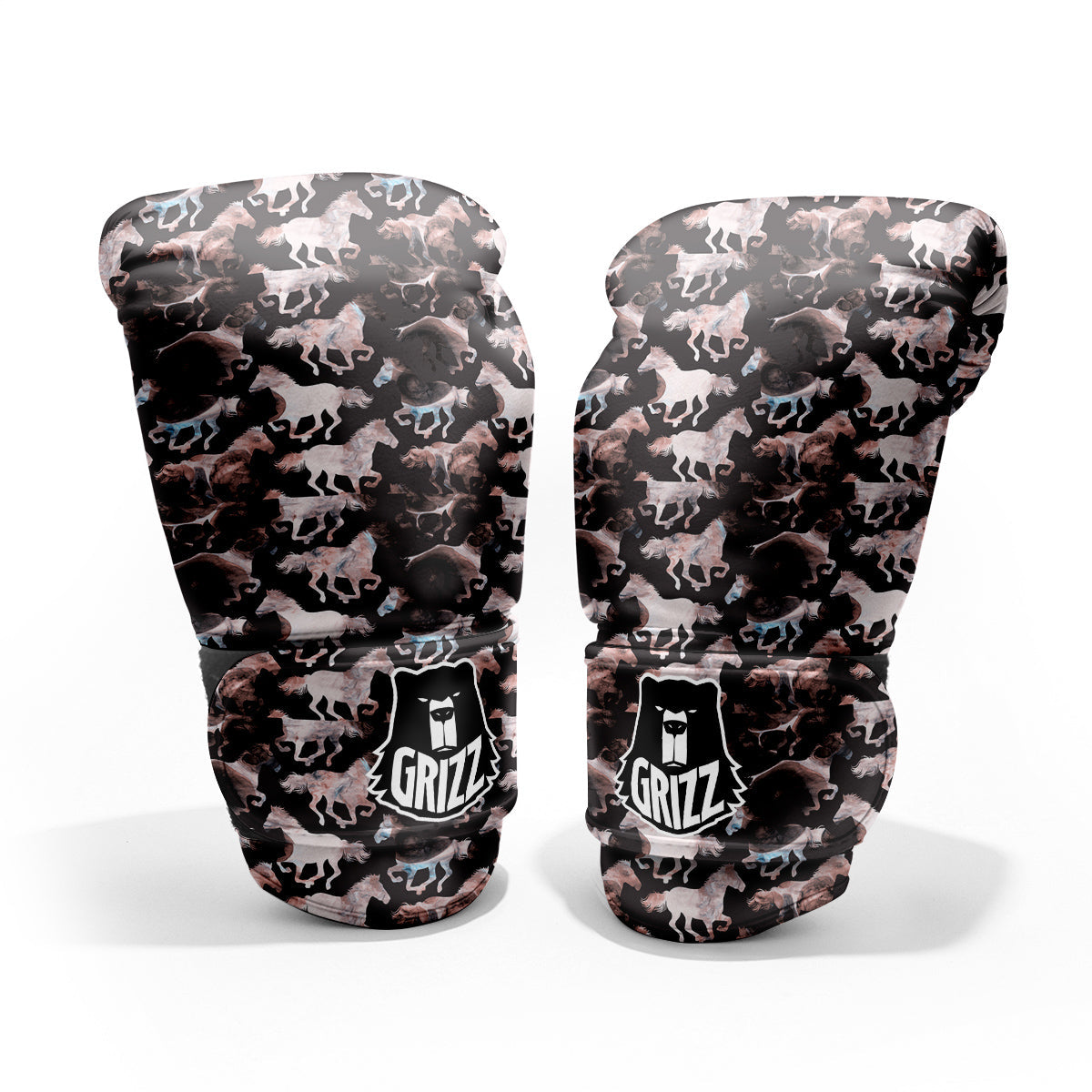 Horse Painting Dark Pink Print Pro Boxing Glove