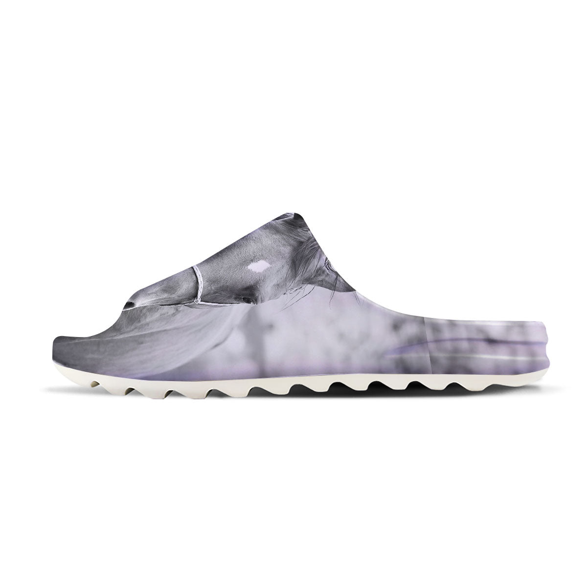 Horse Monochrome Print Sandals-grizzshop