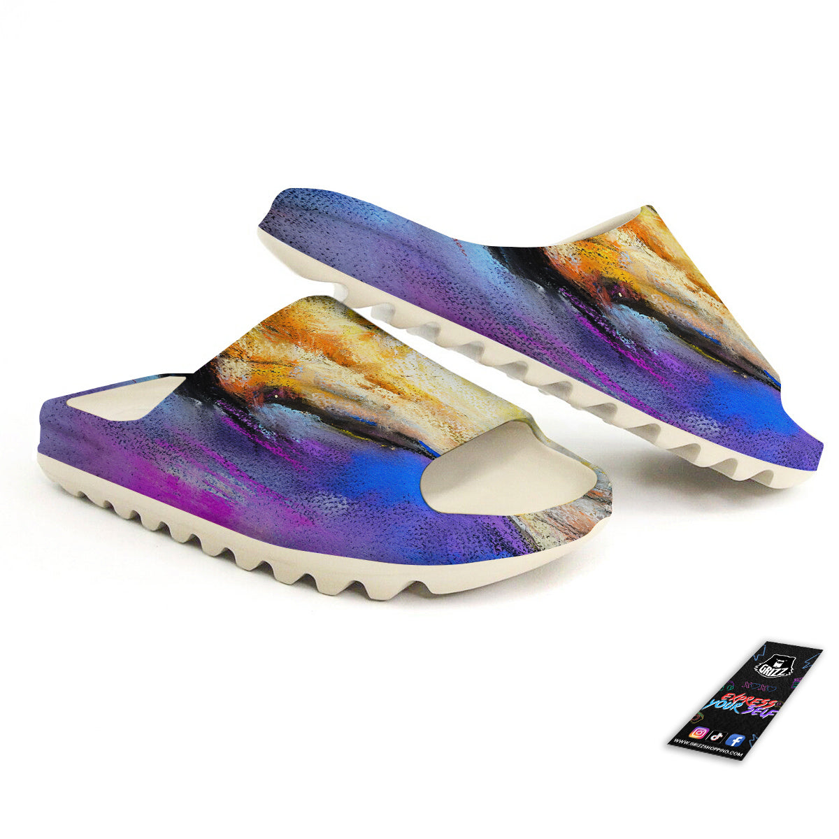 Horse Painting Colorful Print Sandals-grizzshop