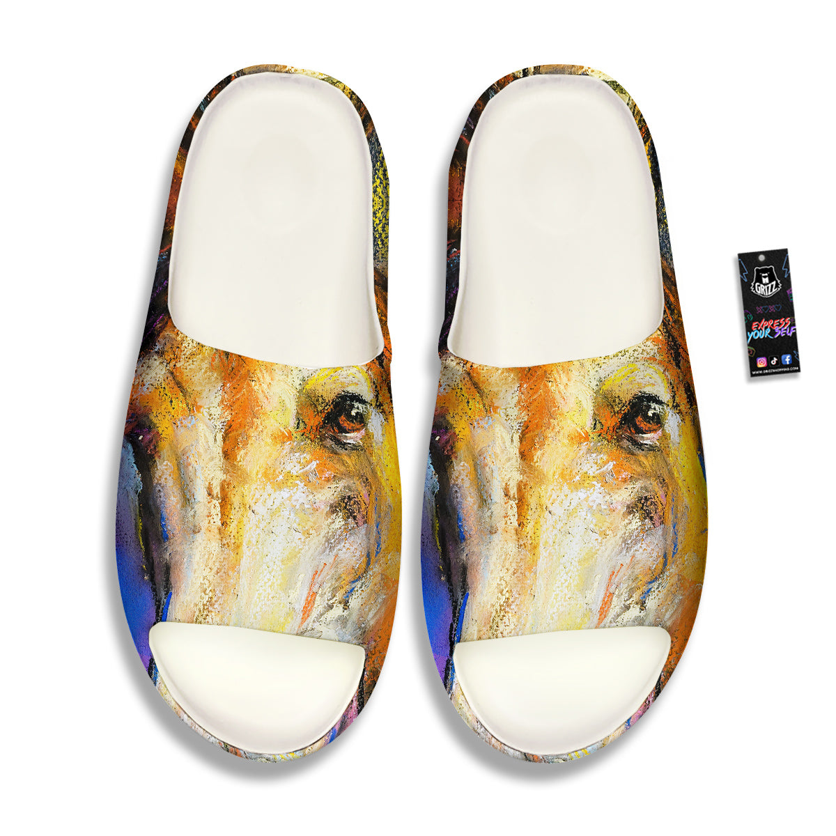 Horse Painting Colorful Print Sandals-grizzshop
