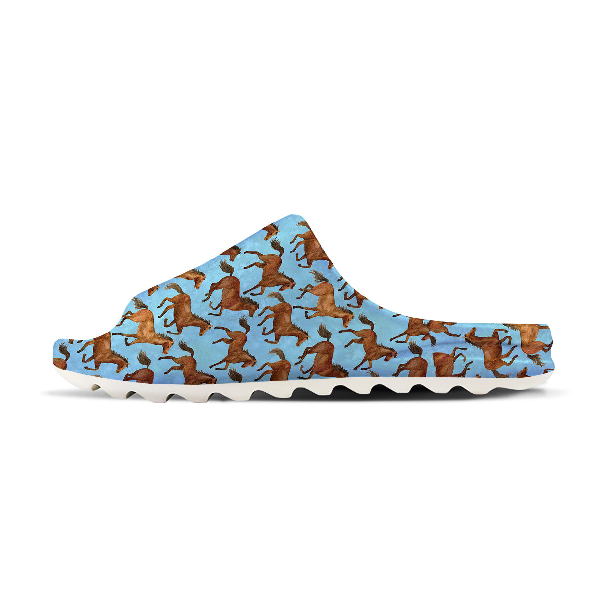 Horse Watercolor Print Pattern Sandals-grizzshop