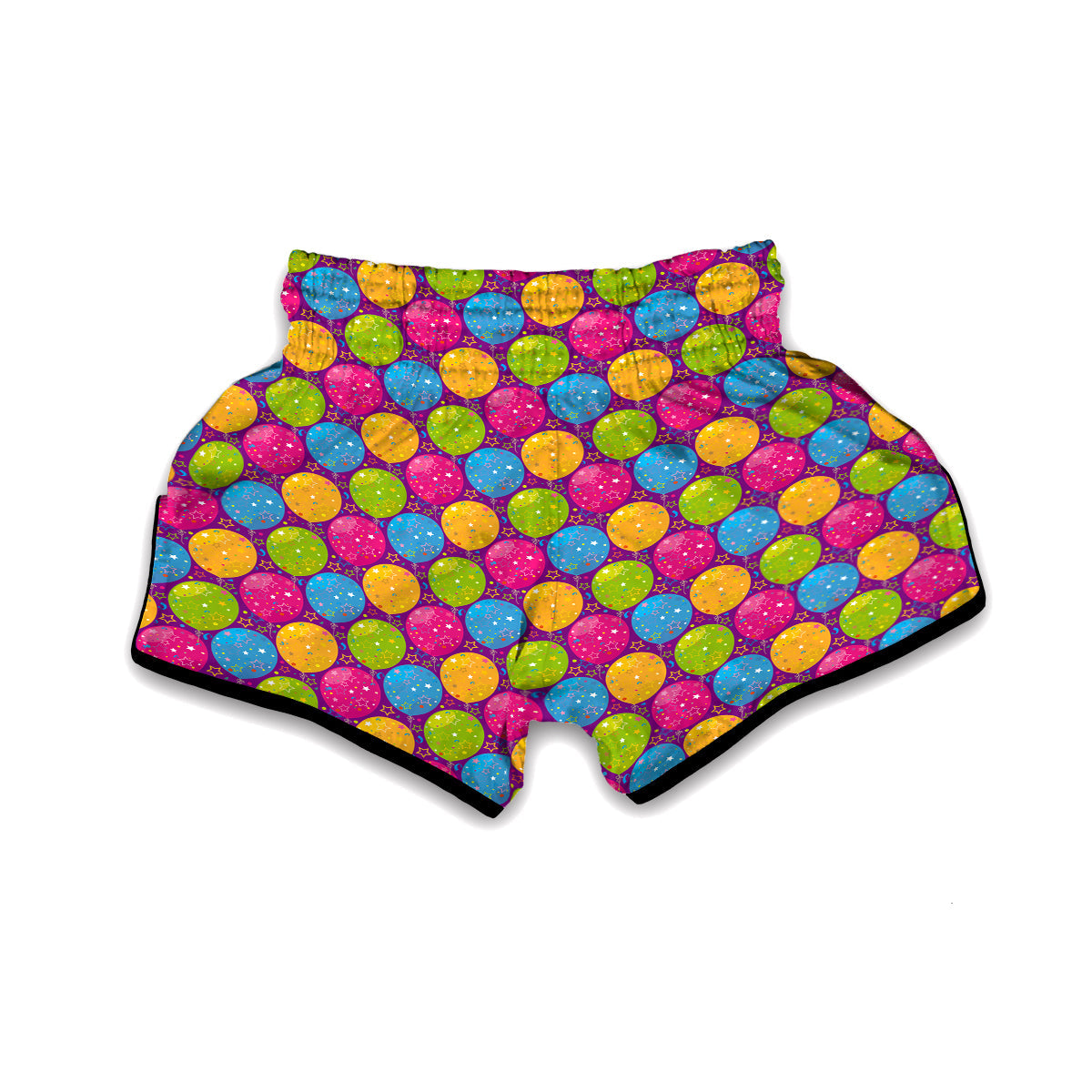 Hot Air Balloon Colorful Pattern Print Muay Thai Boxing Shorts-grizzshop