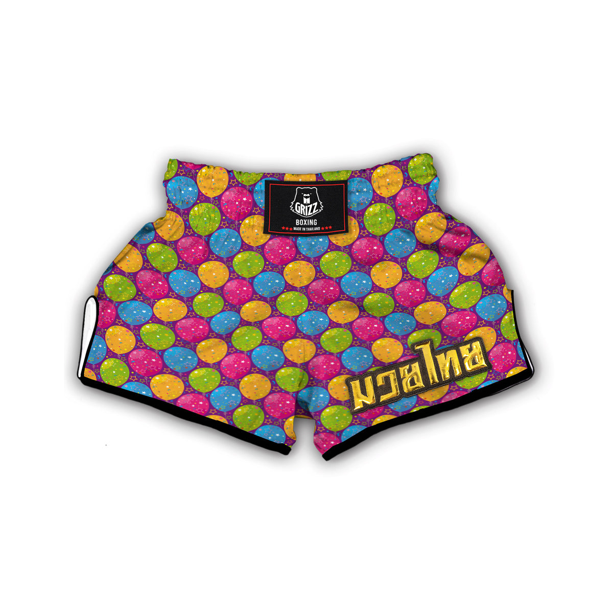 Hot Air Balloon Colorful Pattern Print Muay Thai Boxing Shorts-grizzshop