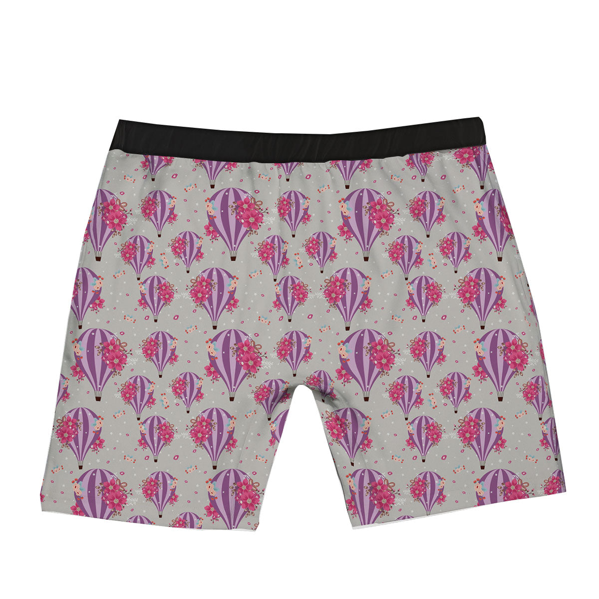 Hot Air Balloon Floral Print Pattern Boxer Briefs-grizzshop