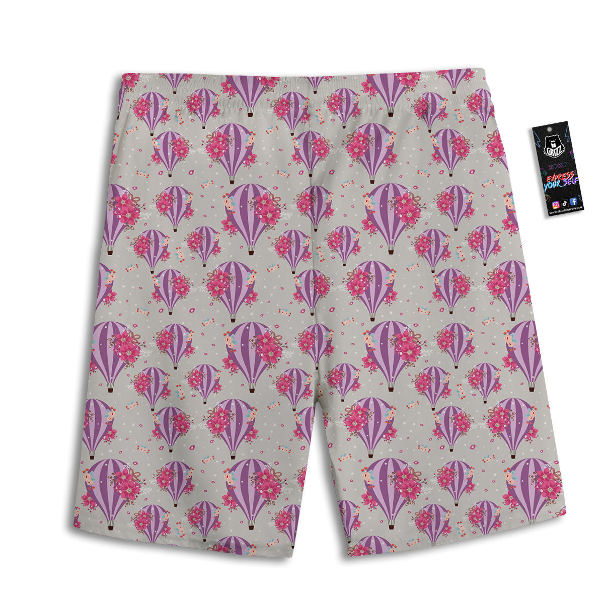 Leaves Hawaiian Palm Print Pattern Men's Athletic Shorts