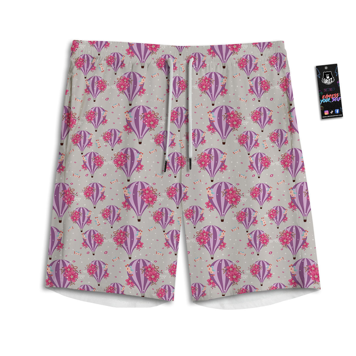 Leaves Hawaiian Palm Print Pattern Men's Athletic Shorts