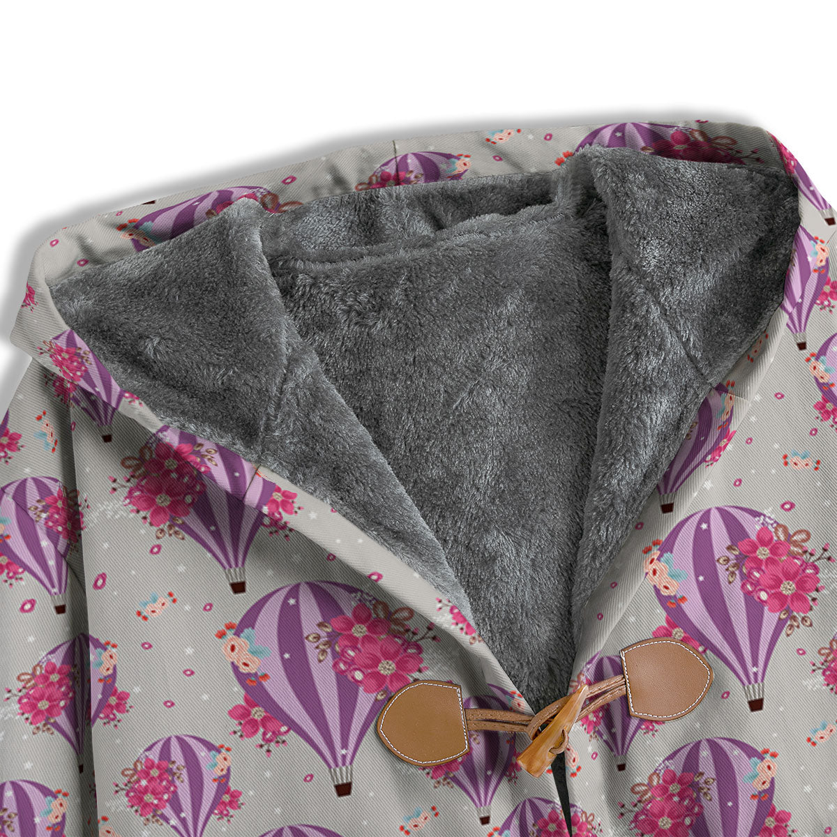 Hot Air Balloon Floral Print Pattern Men's Windbreaker Jacket-grizzshop