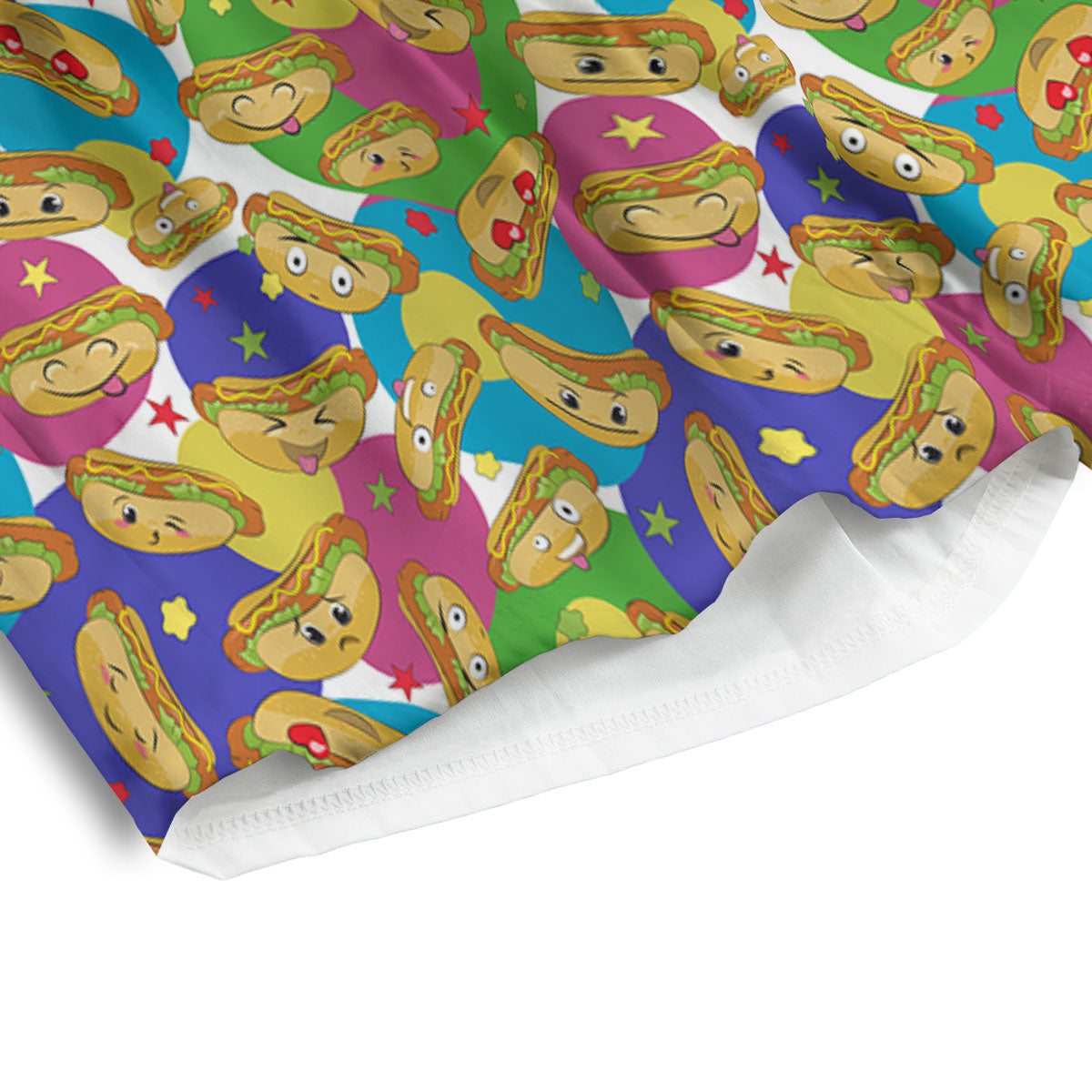 Hot Dog Colorful Print Pattern Men's Athletic Shorts