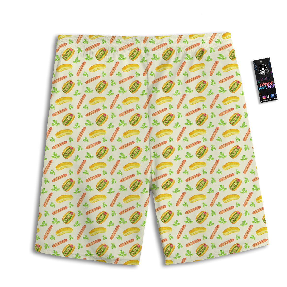 Lemon And Lime Print Pattern Men's Athletic Shorts