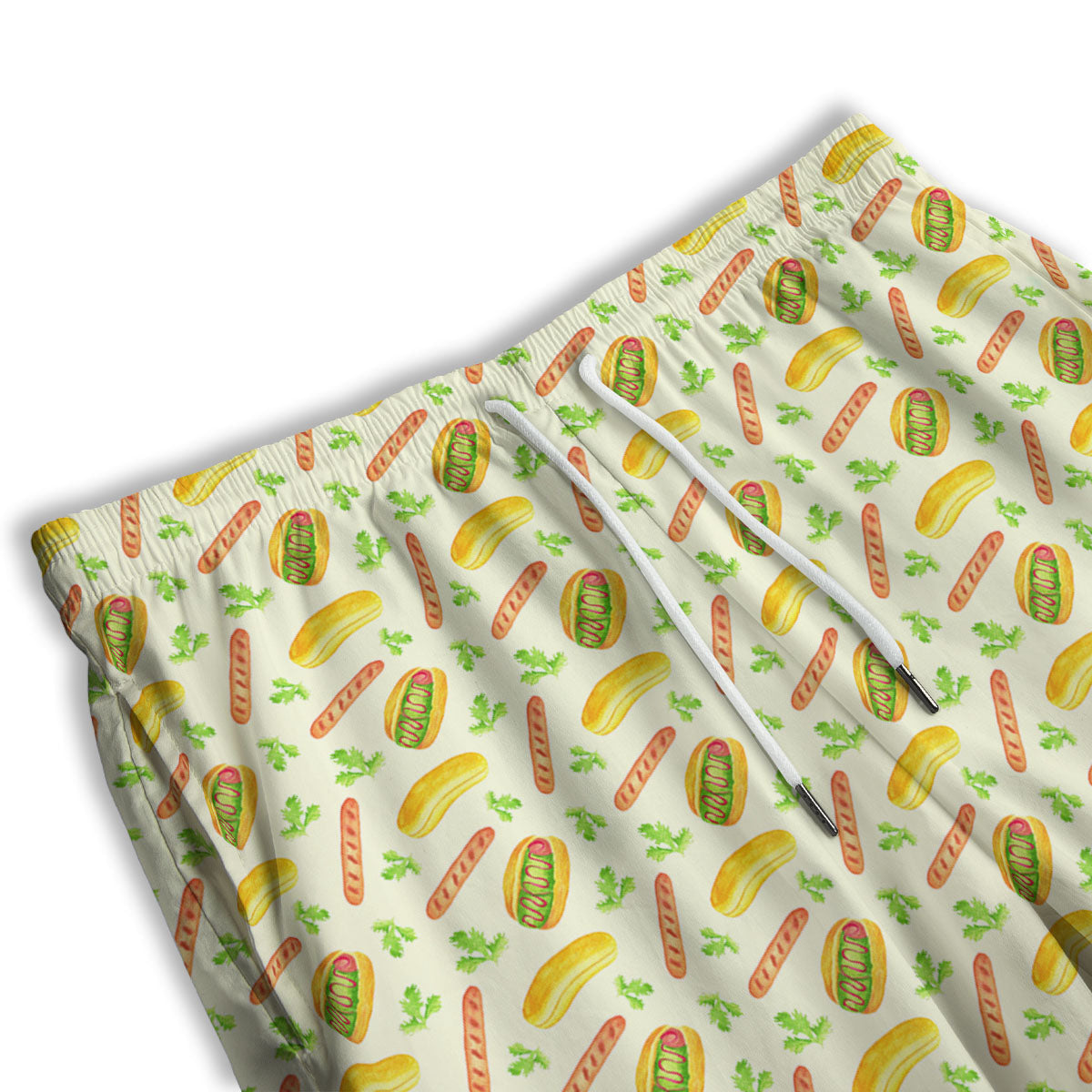 Lemon And Lime Print Pattern Men's Athletic Shorts