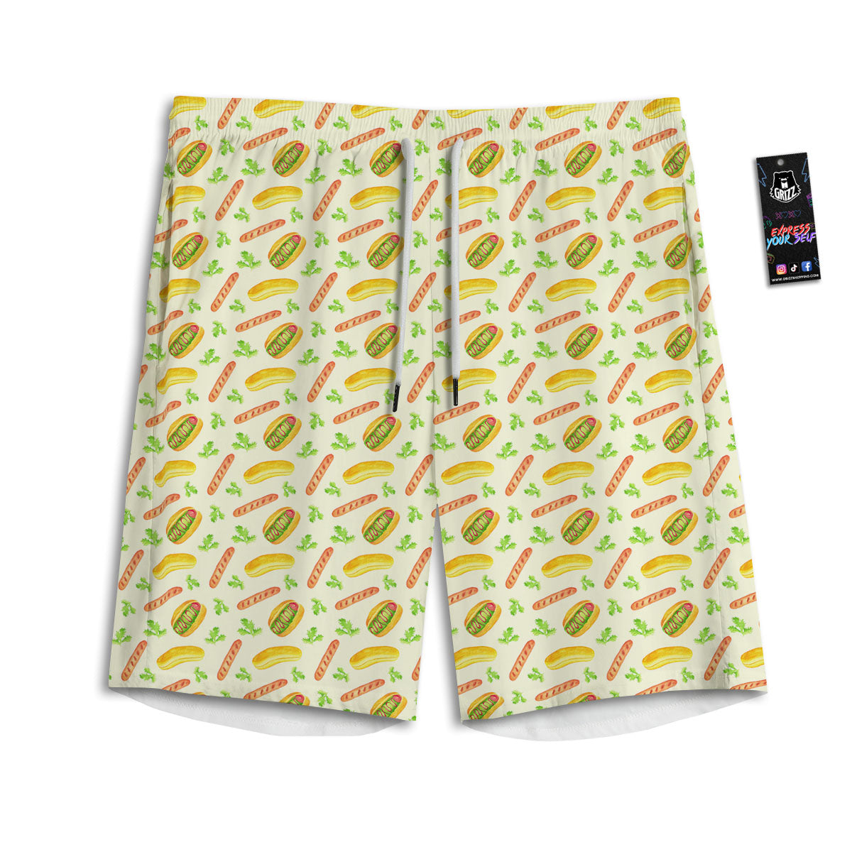 Lemon And Lime Print Pattern Men's Athletic Shorts